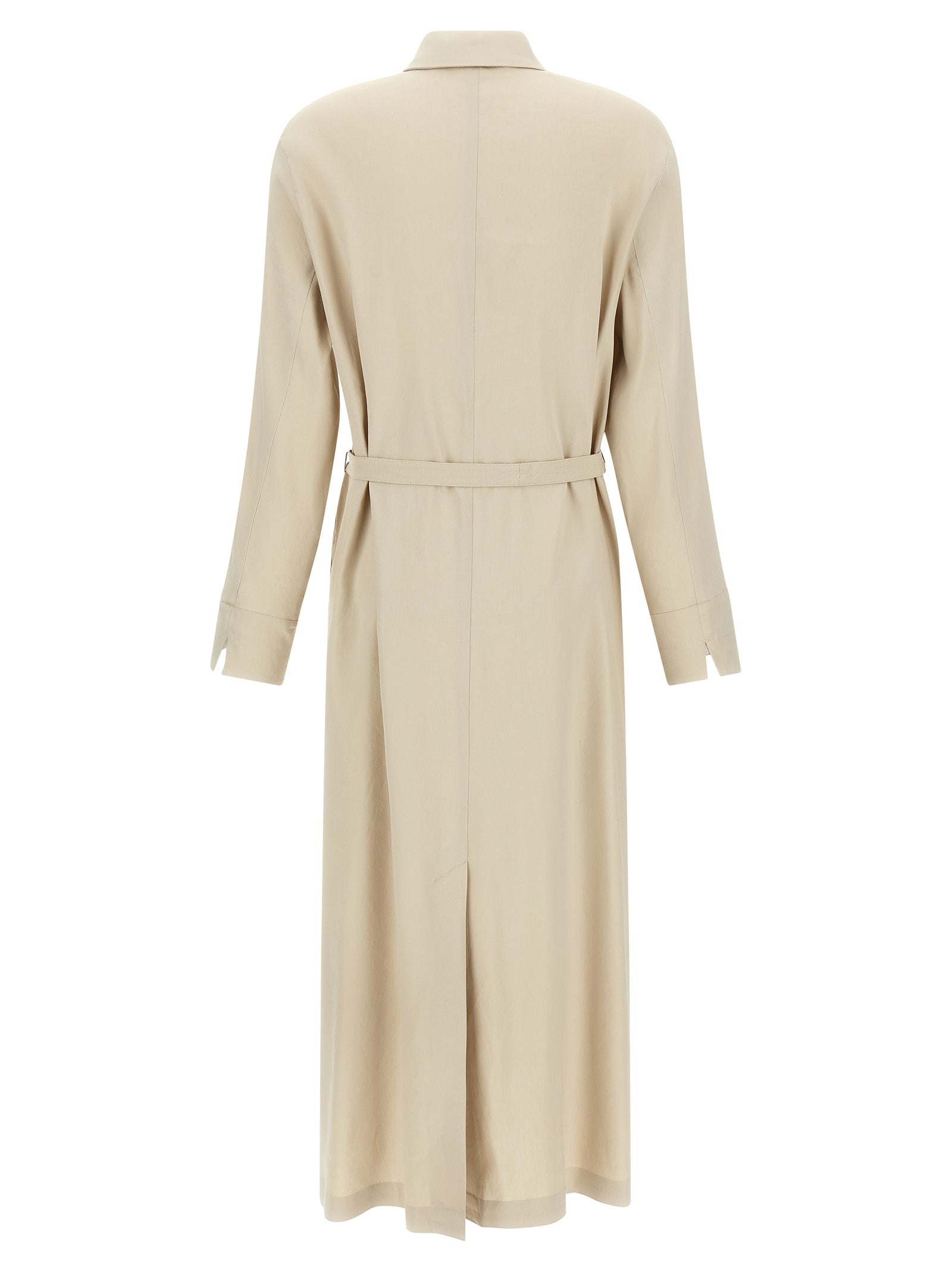Elevate your elegance with the Max Mara Beige Linen Long Dress, a masterful blend of luxury and sophistication, perfect for any refined occasion.