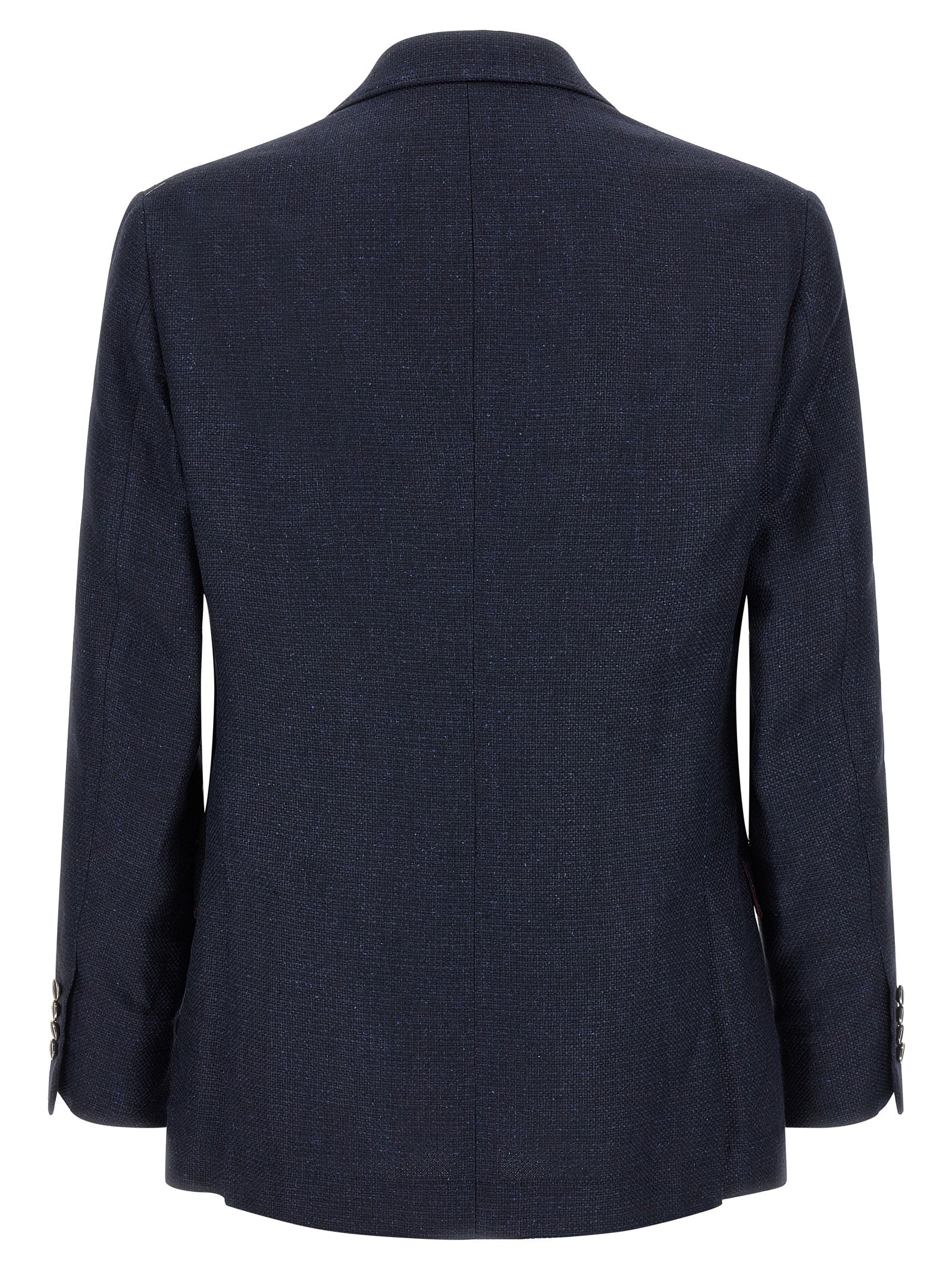 Brunello Cucinelli Blue Silk Two-Piece Suit | Artisanal Elegance