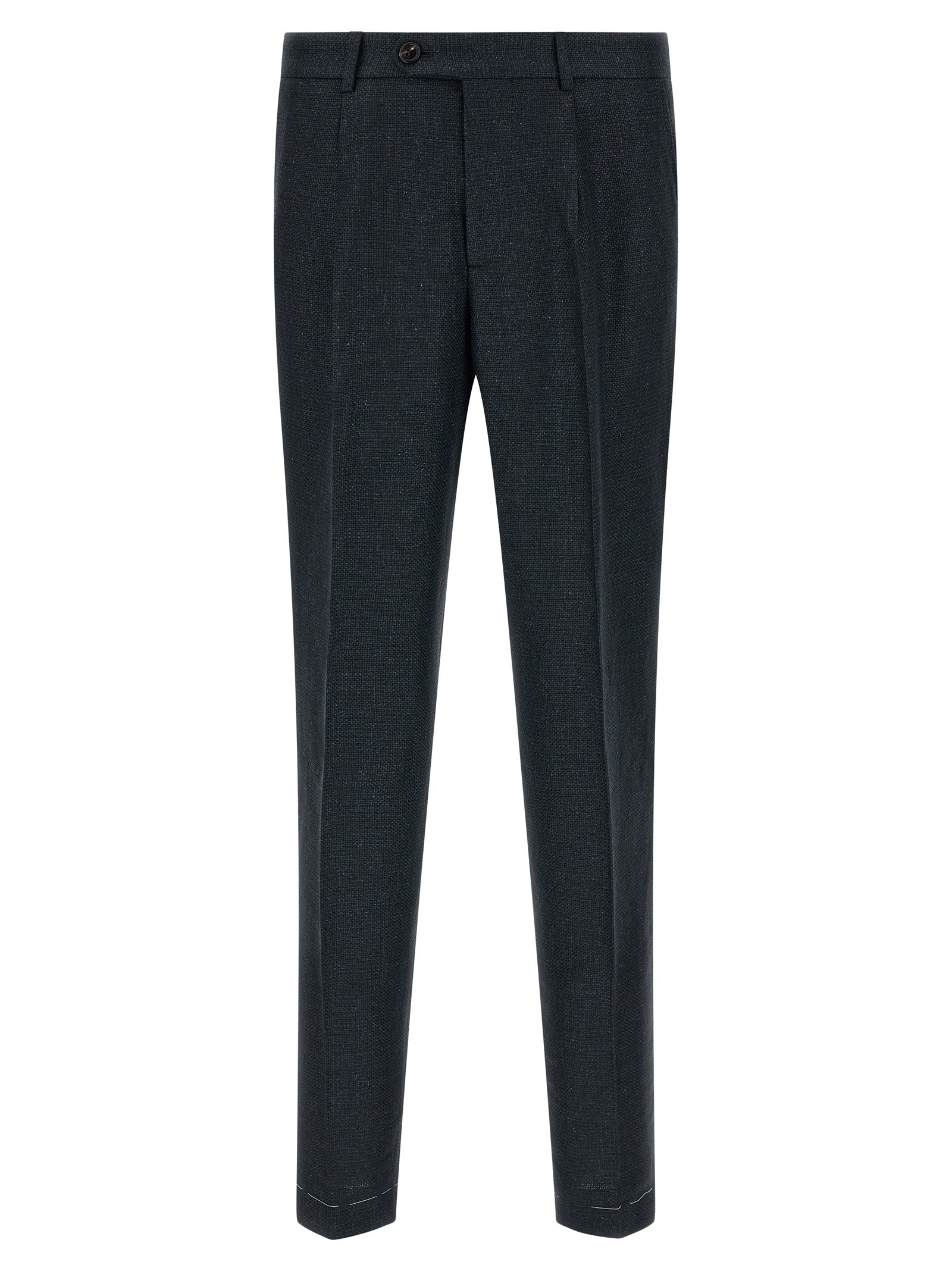 Brunello Cucinelli Blue Silk Two-Piece Suit | Artisanal Luxury
