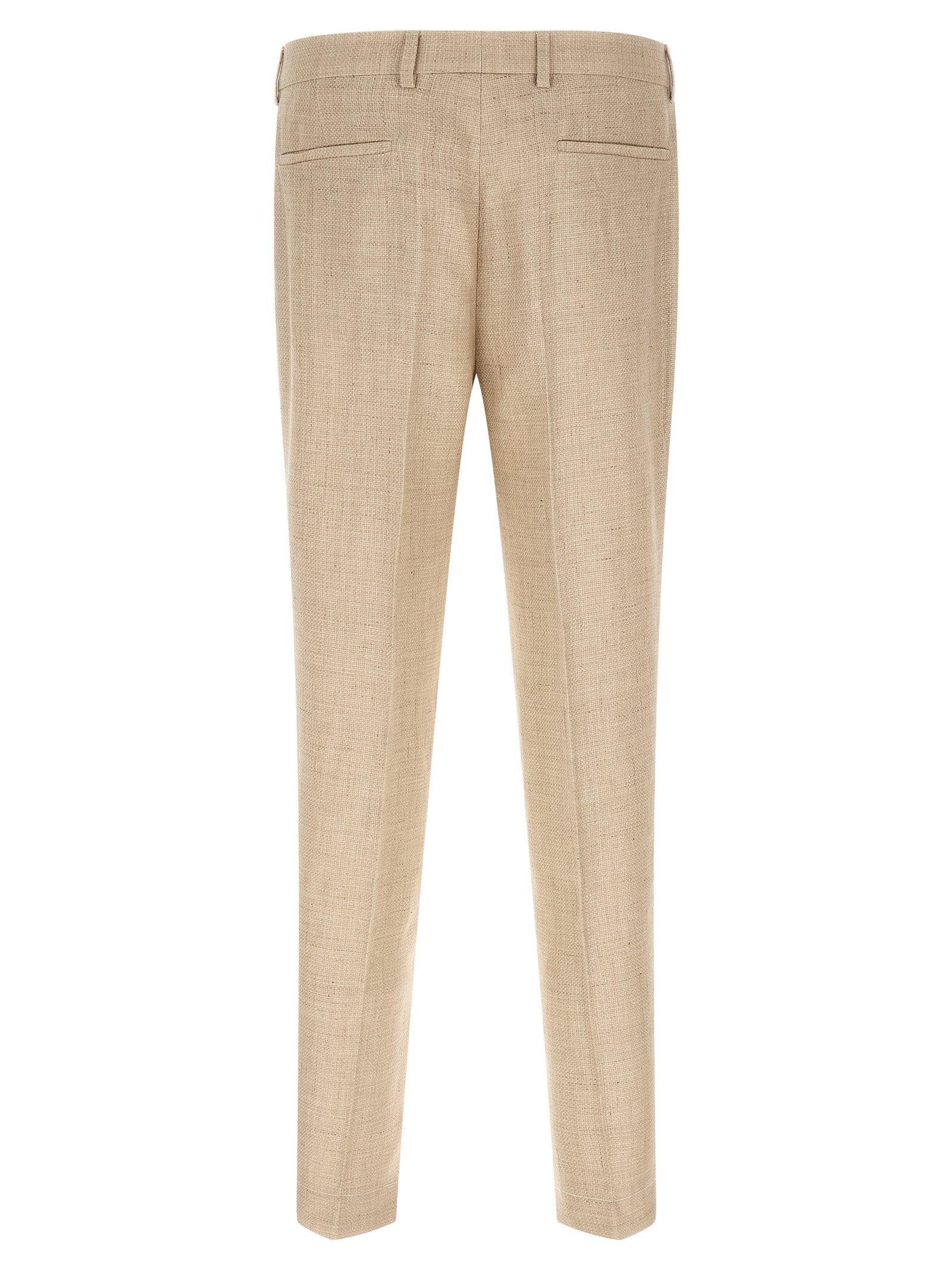 Brunello Cucinelli Beige Silk Two-Piece Suit - Artisanal Elegance