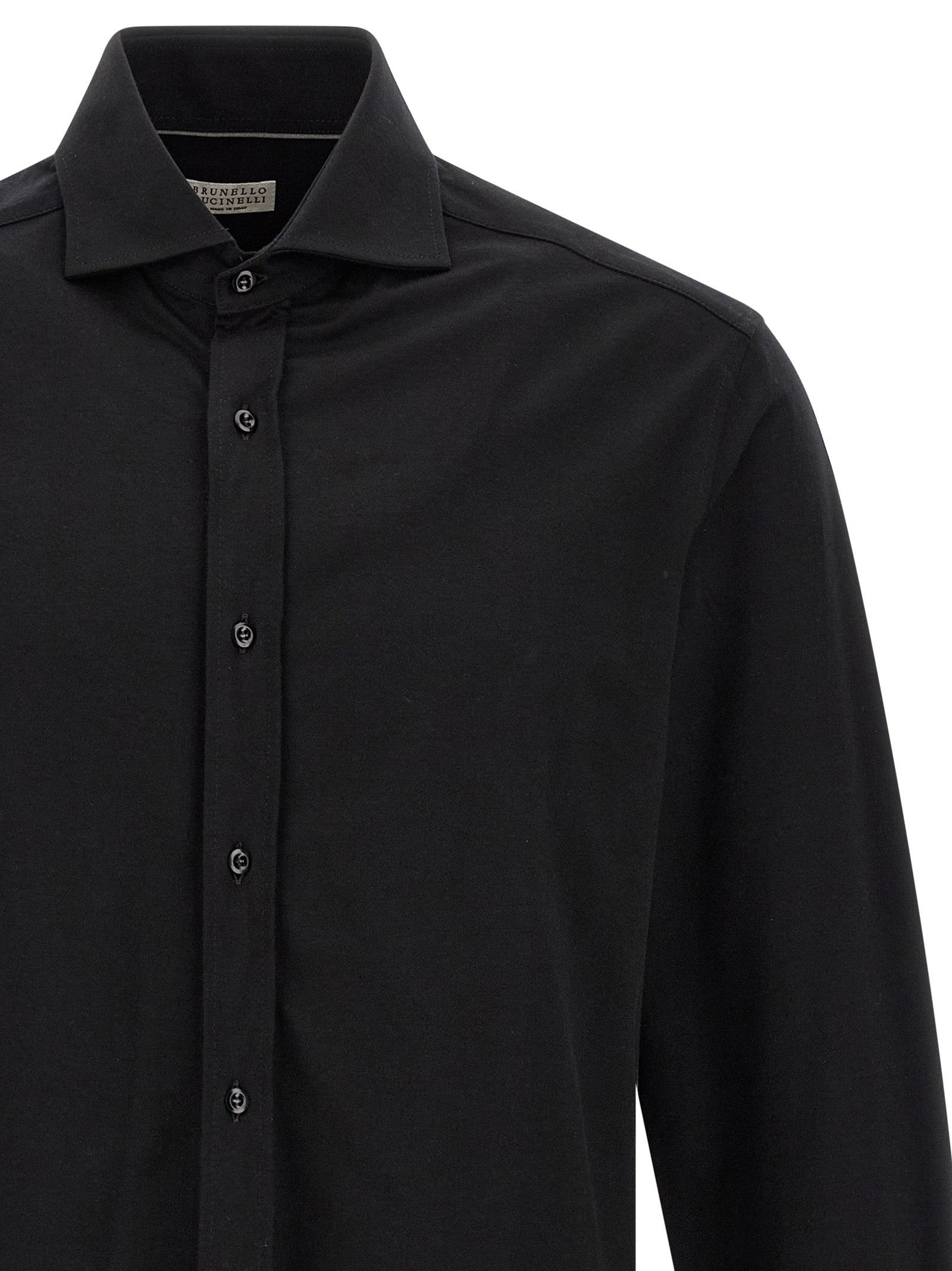 Brunello Cucinelli Black Cotton Blouse - Timeless Italian Luxury