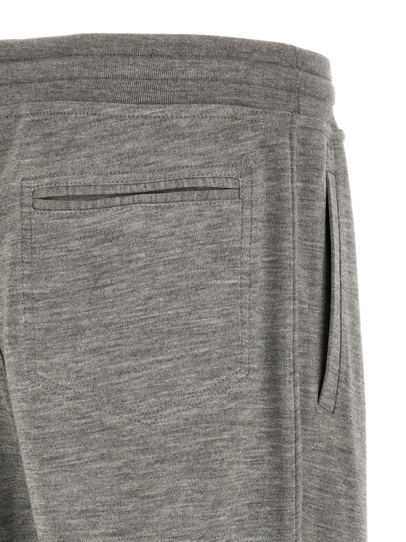 Brunello Cucinelli Gray Cashmere Joggers - Luxurious Couture Pants