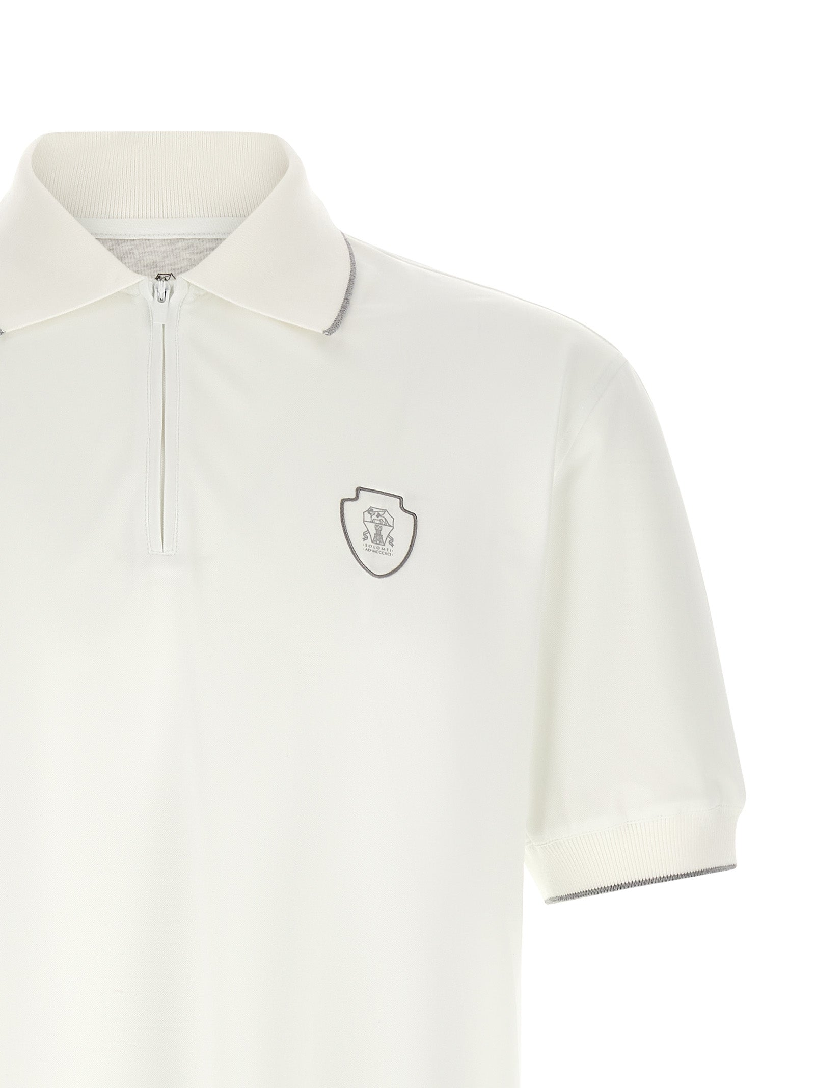Brunello Cucinelli White Polo Shirt - Artisanal Luxury Elegance