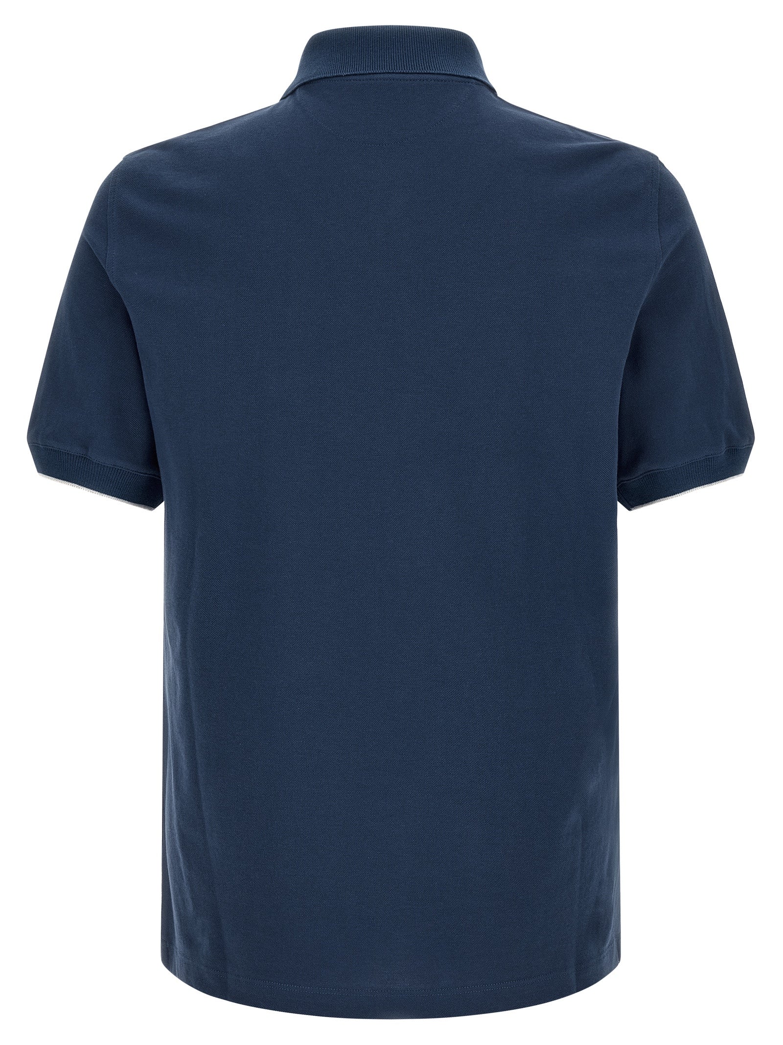 Brunello Cucinelli Blue Cotton Polo Shirt – Artisanal Luxury