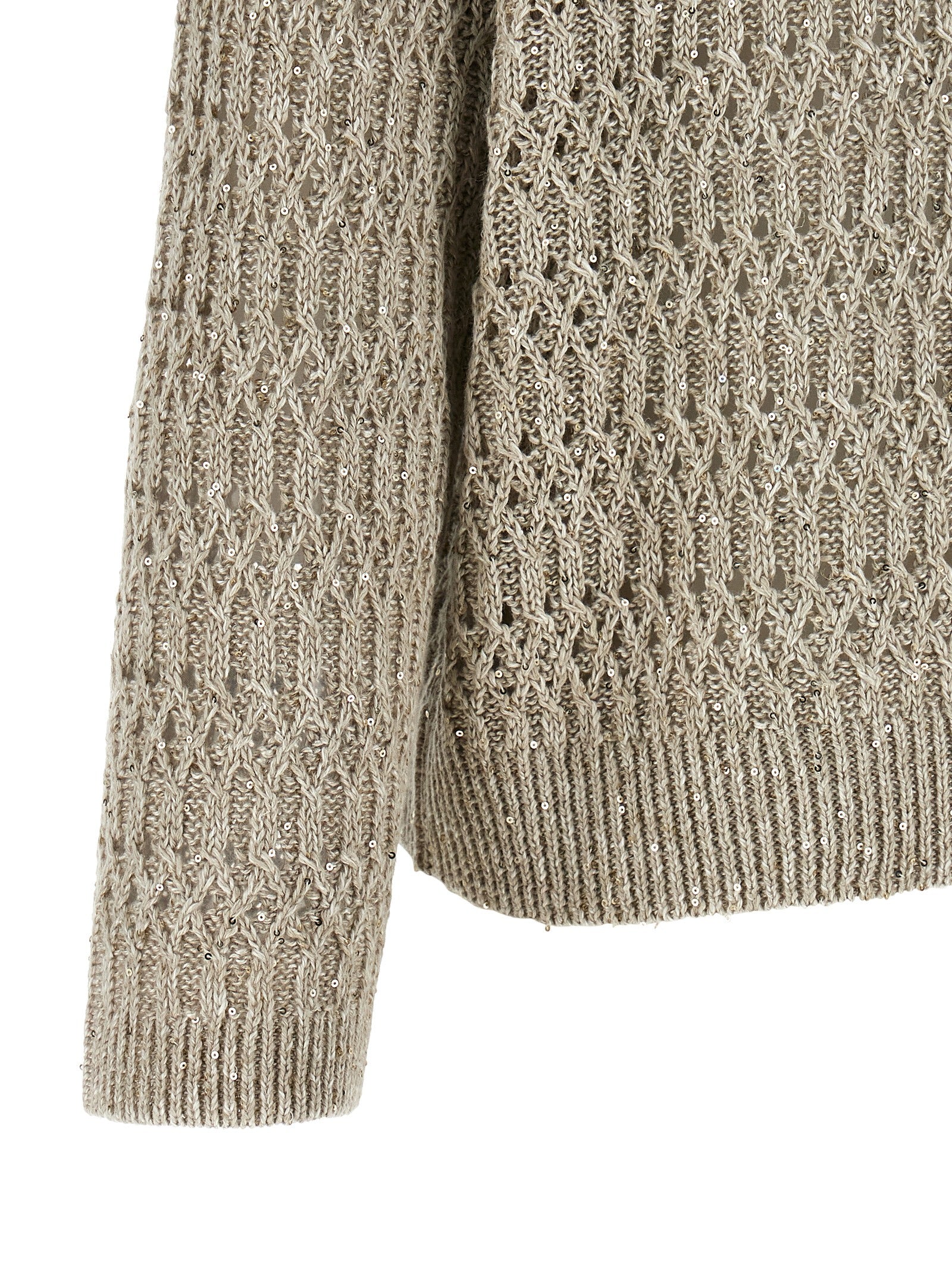 Brunello Cucinelli Beige Linen Cardigan, Artisanal Luxury Elegance