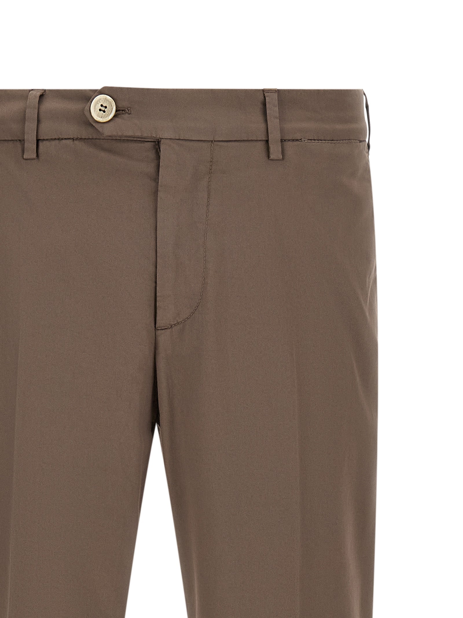 Brunello Cucinelli Beige Cotton Casual Pants - Artisanal Luxury