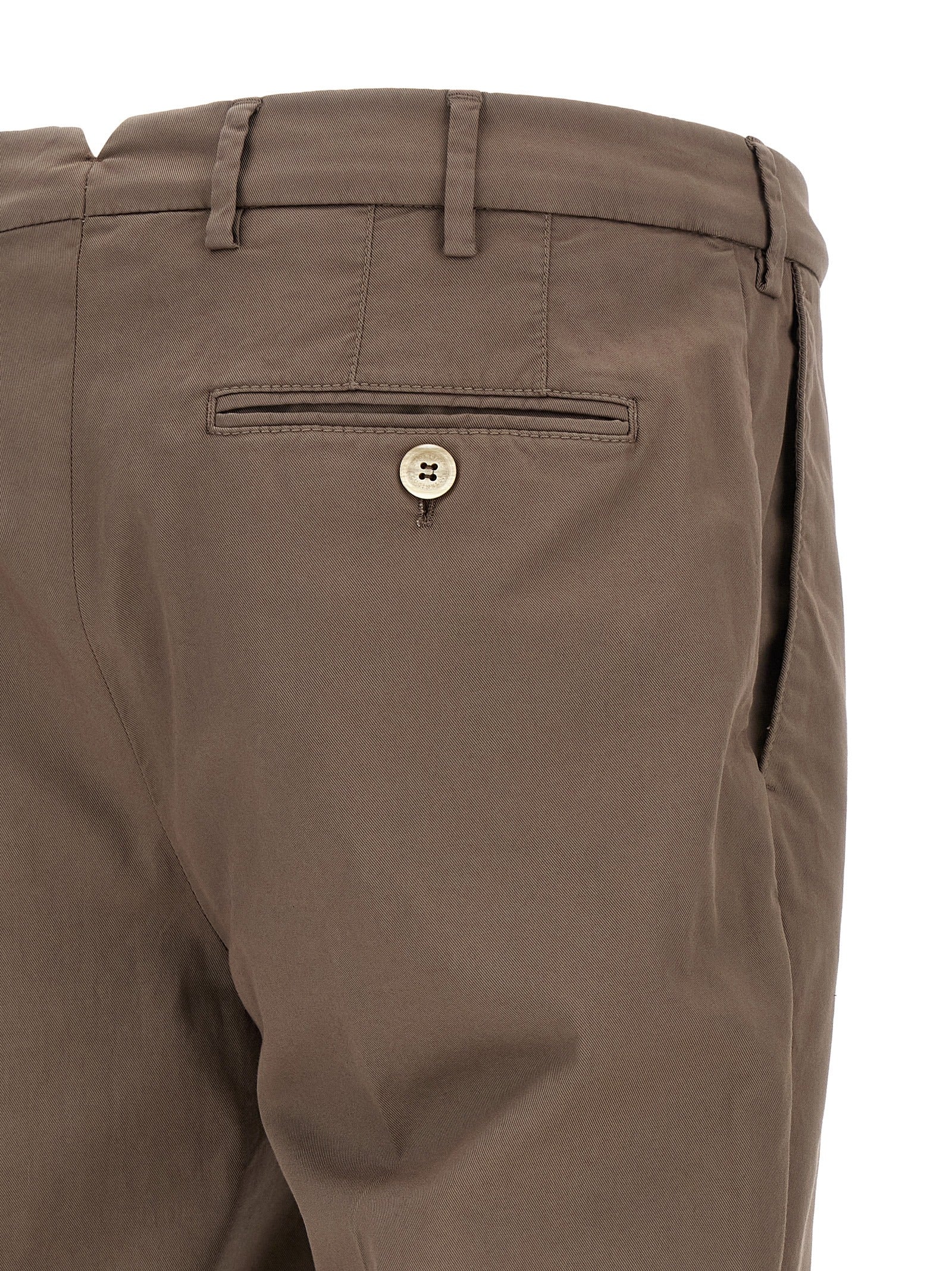 Brunello Cucinelli Beige Cotton Casual Pants, Artisanal Luxury