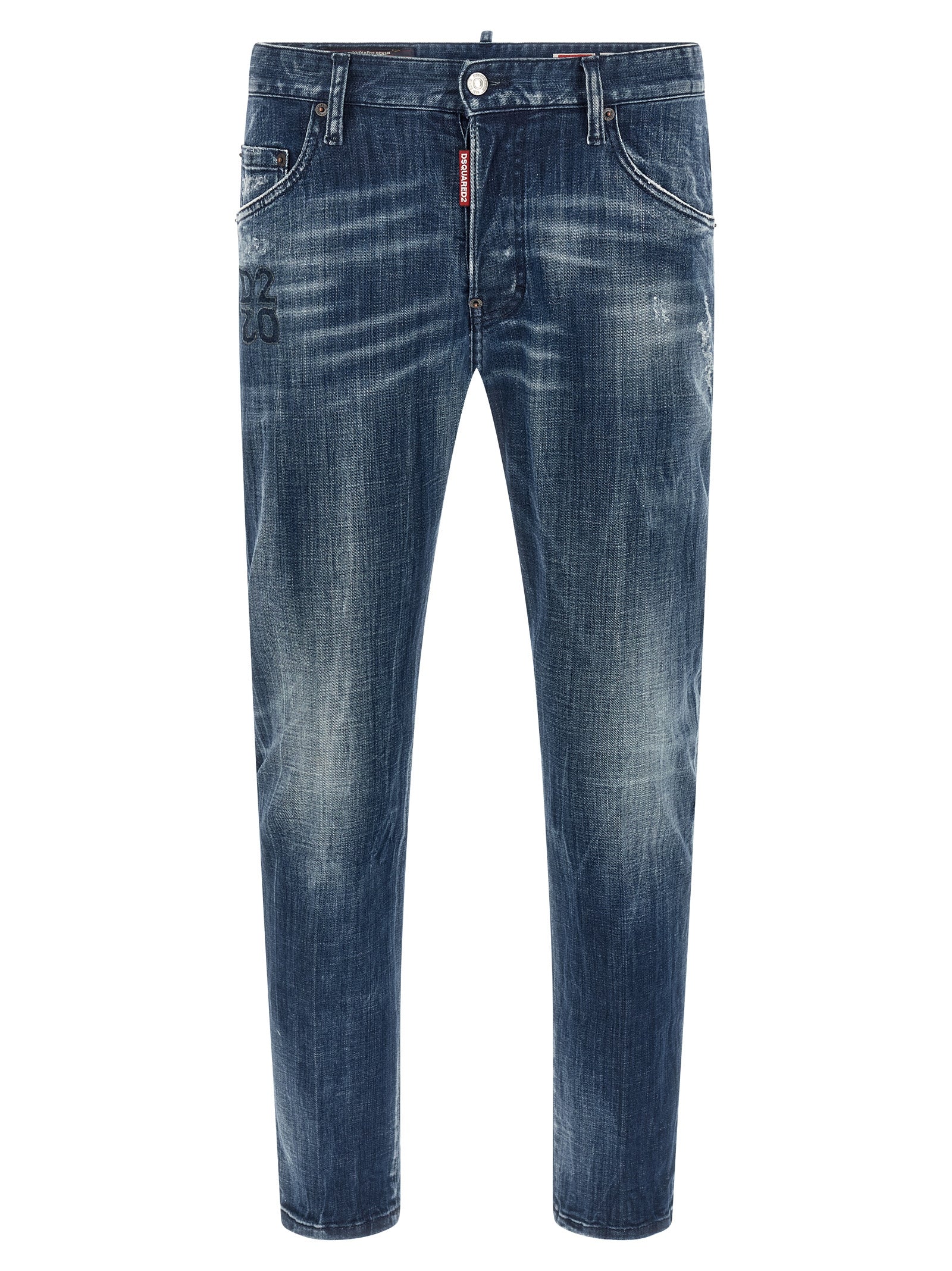 Dsquared² Blue Cotton Relaxed Fit Jeans – Designer Luxury Denim