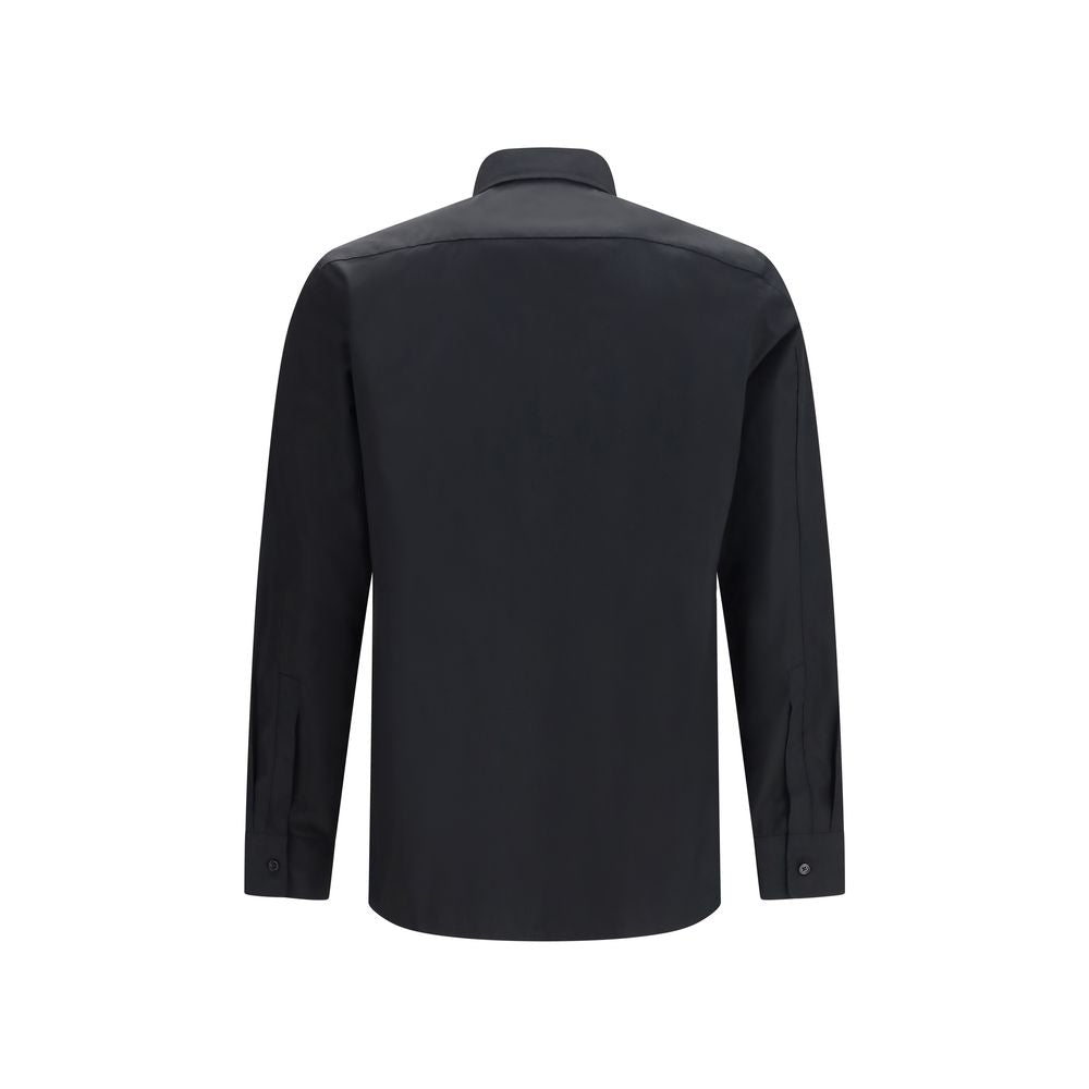 Givenchy Black Cotton Dress Shirt - Artisanal Luxury Elegance