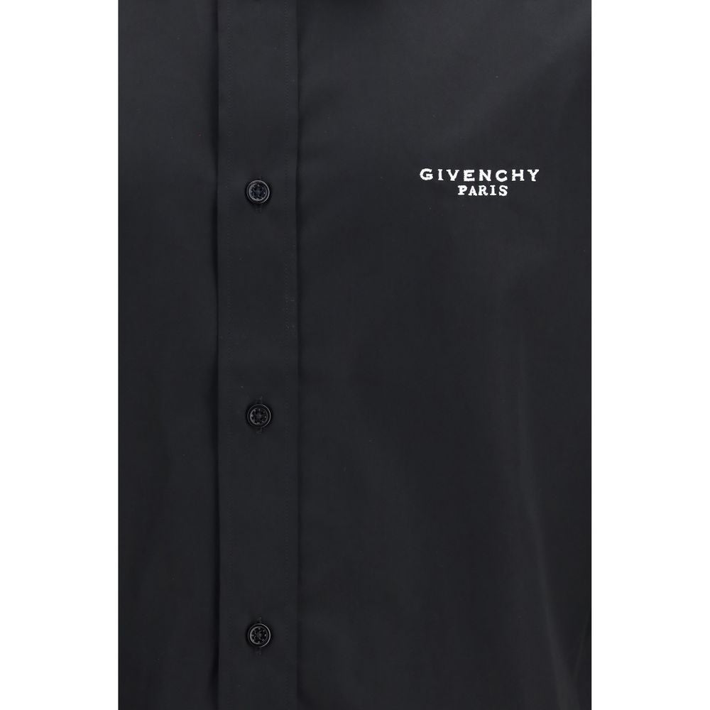 Givenchy Black Cotton Dress Shirt | Artisanal Luxury Elegance