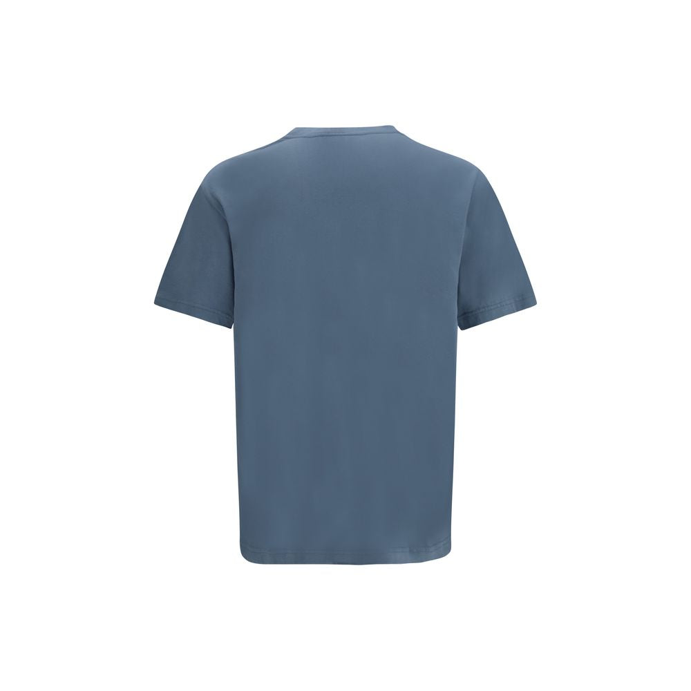 Elevate your wardrobe with the Kenzo Blue Cotton T-Shirt, a luxurious blend of soft cotton jersey, embodying sophistication and timeless elegance for every occasion.