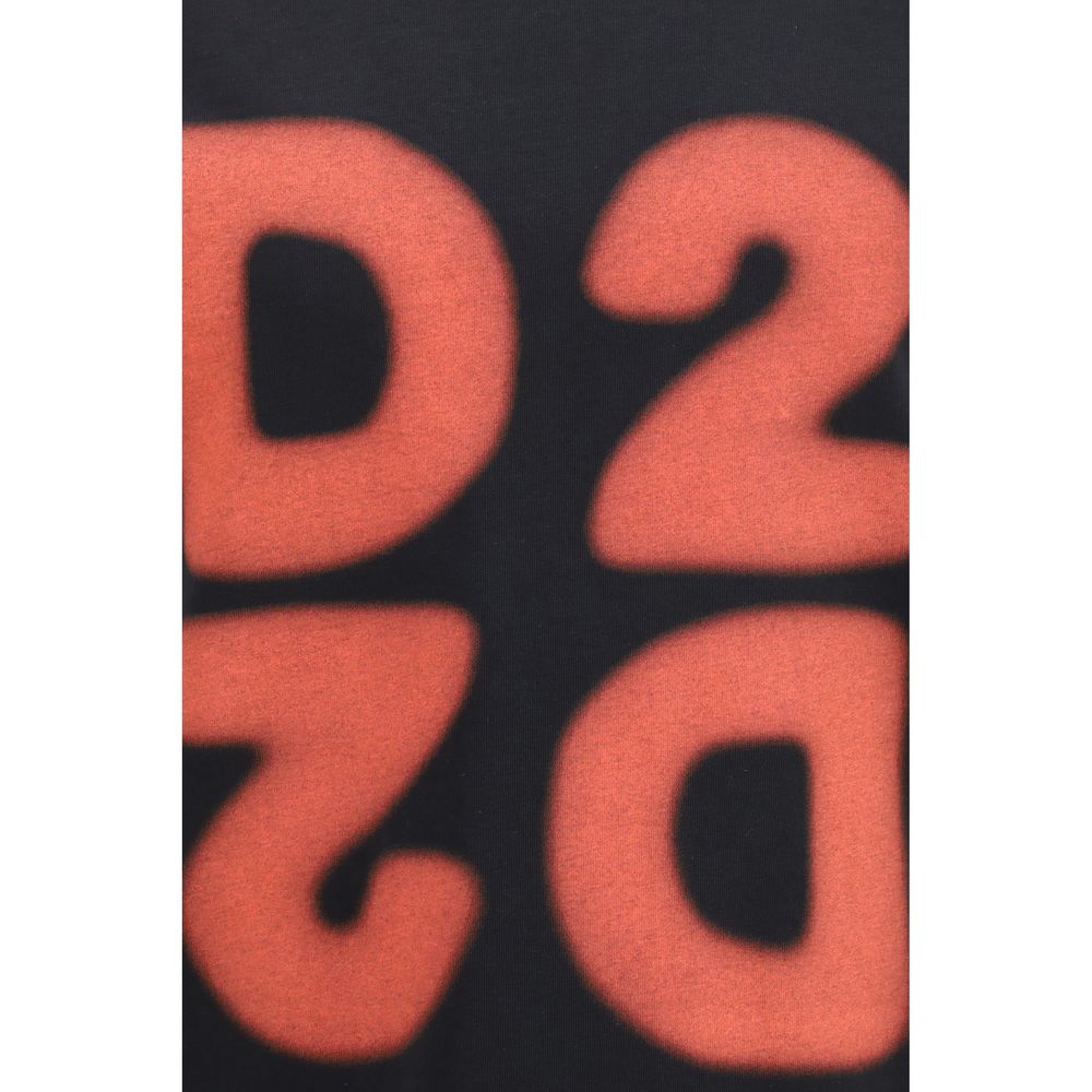 Dsquared² Black Cotton T-Shirt - Designer Luxury Elegance