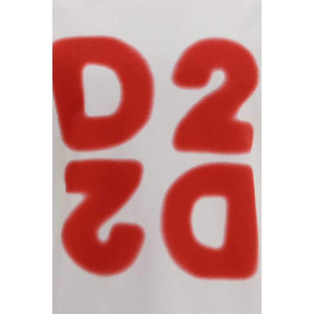 Dsquared² White Cotton T-Shirt - Designer Luxury Elegance