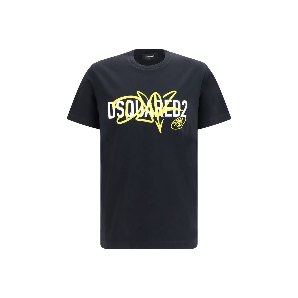 Dsquared² Black Cotton T-Shirt - Artisanal Luxury Elegance