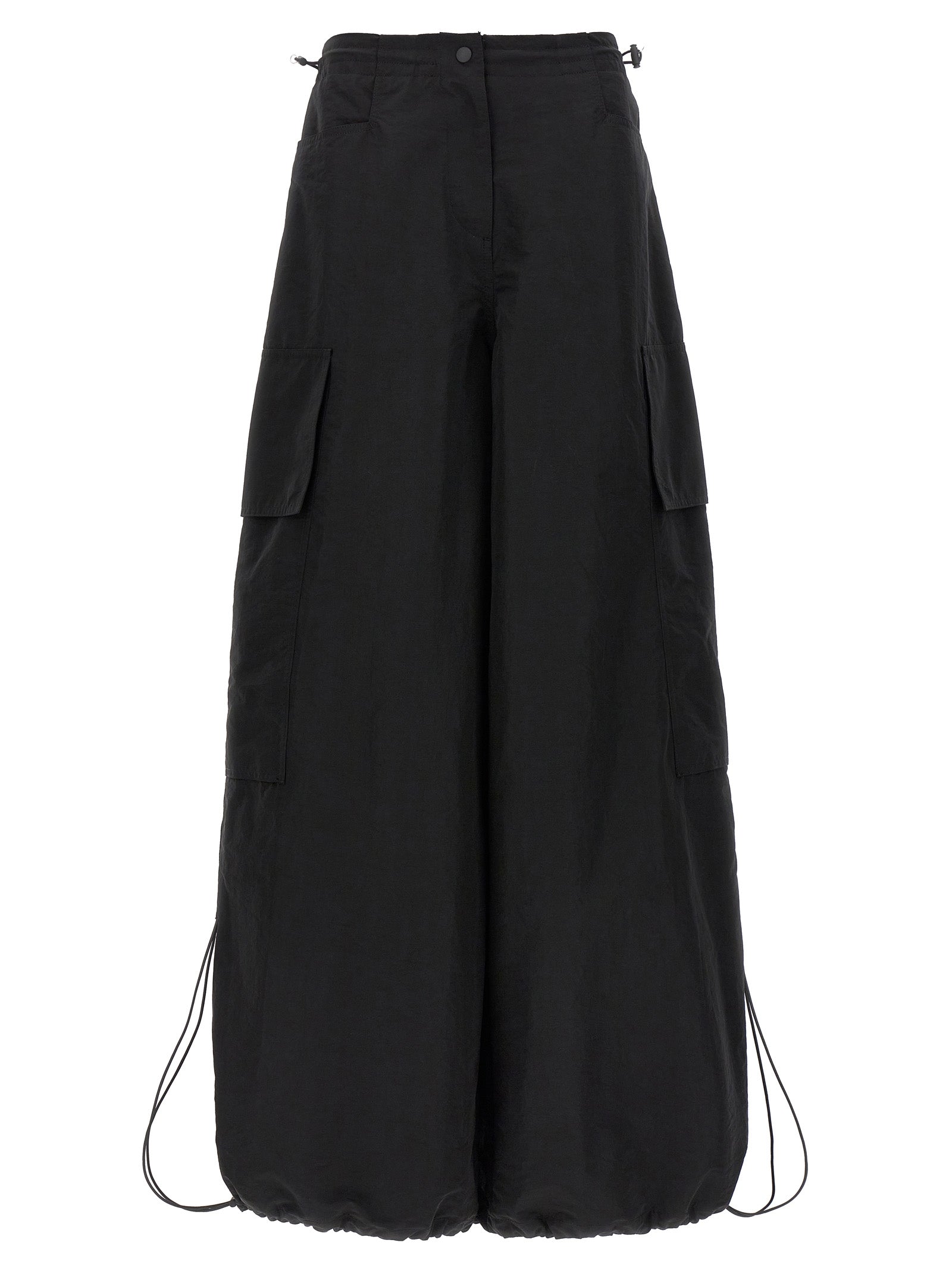 Elevate your style with Palm Angels Black Polyamide Casual Pants, where luxurious craftsmanship meets bold design, perfect for the discerning individual seeking effortless elegance.