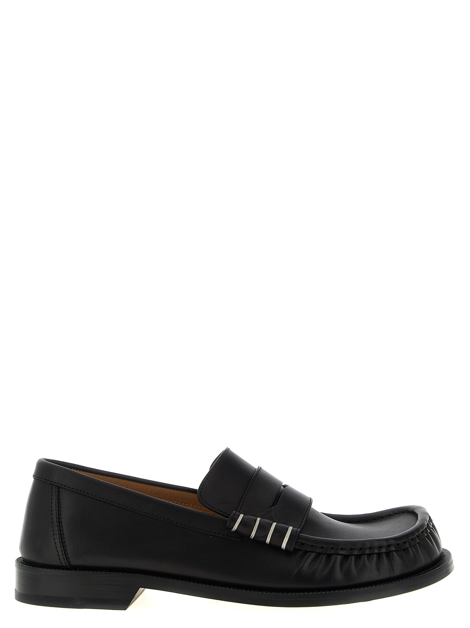 J.W.Anderson Black Calfskin Slip-On Loafers - Timeless Luxury