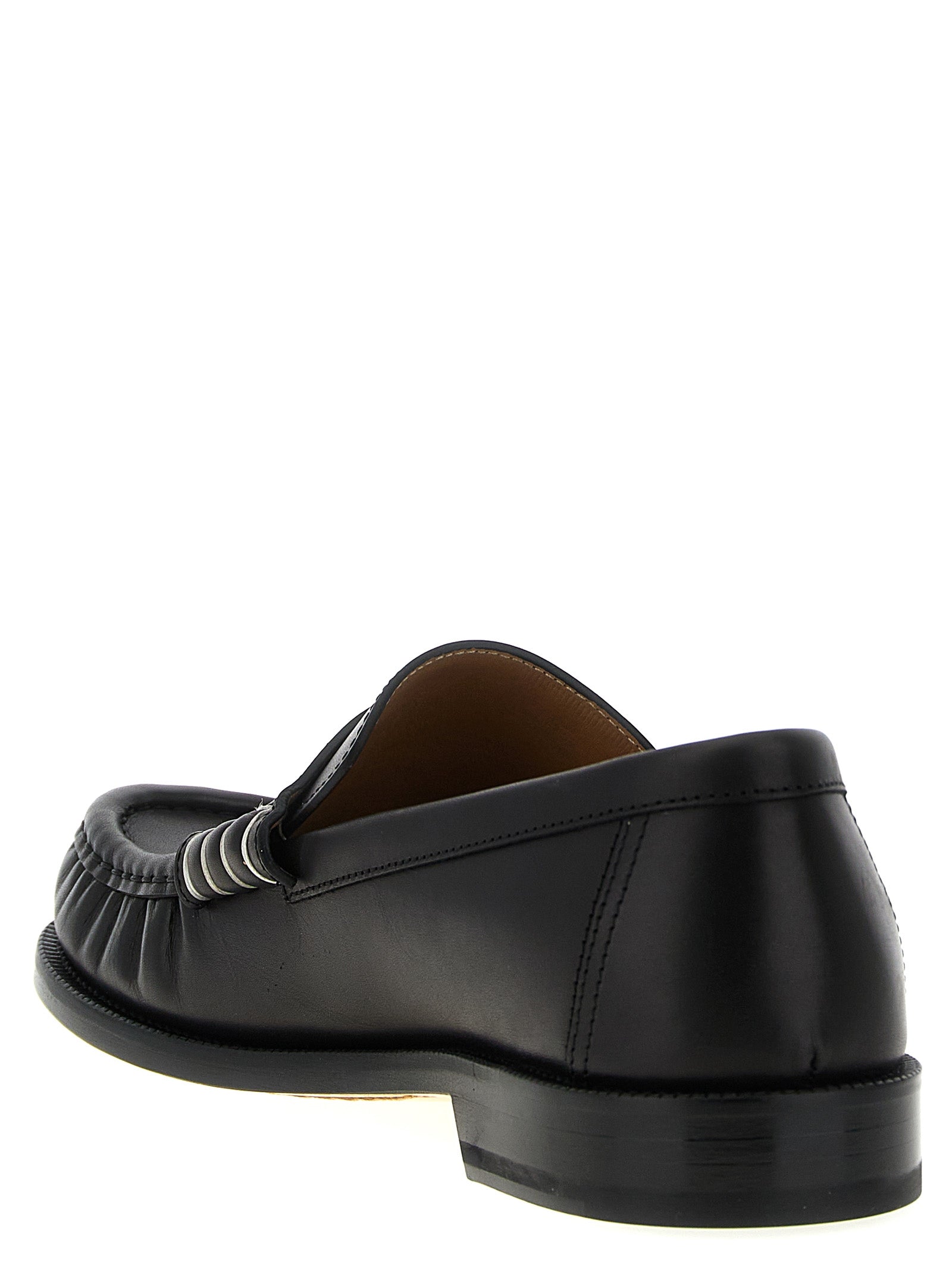 J.W.Anderson Black Calfskin Slip-On Loafers - Timeless Luxury