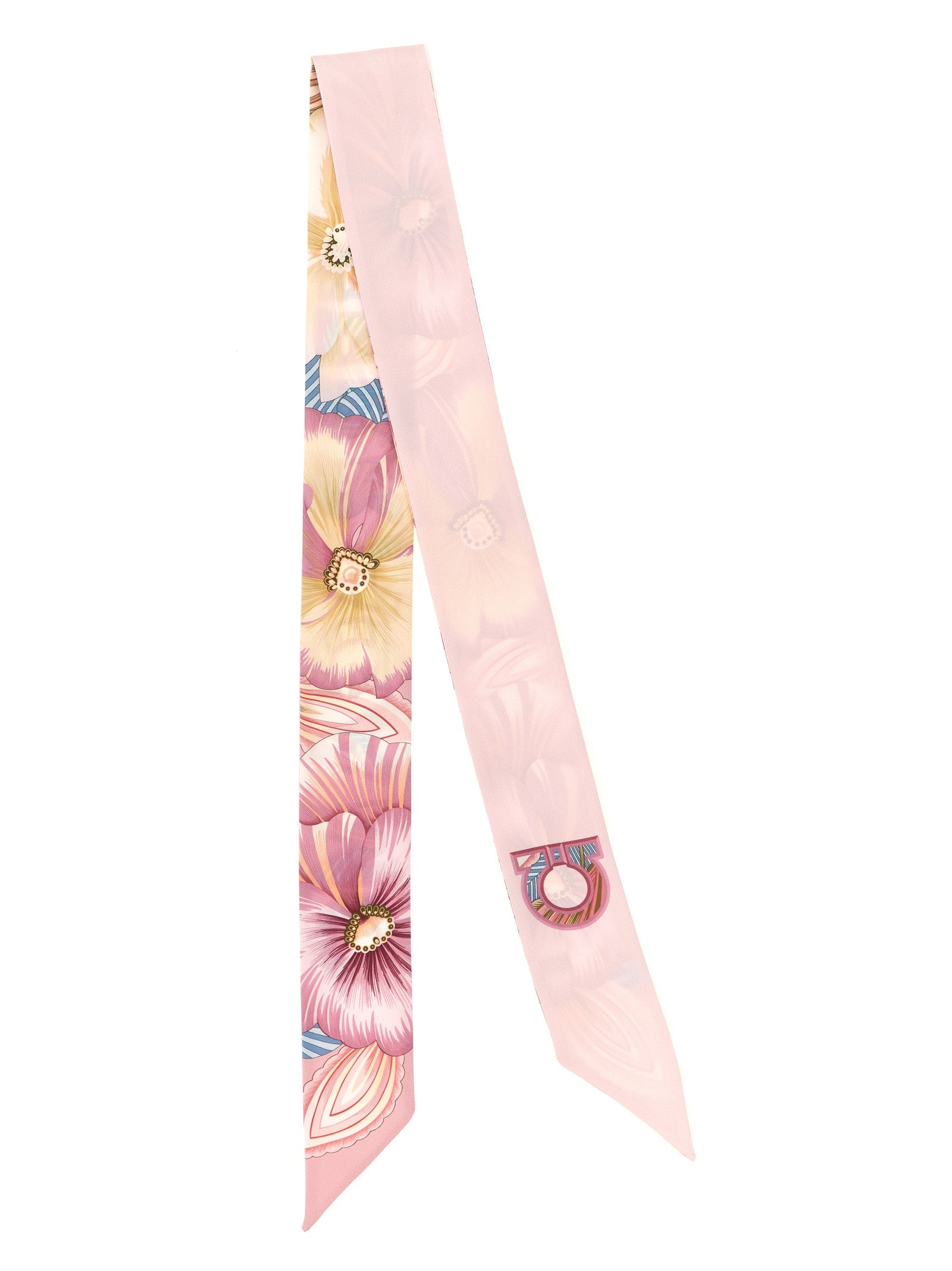 Elevate your style with the Ferragamo Multicolor Silk Foulard, a luxurious 100% silk accessory showcasing exquisite craftsmanship and vibrant artistry, perfect for any occasion.