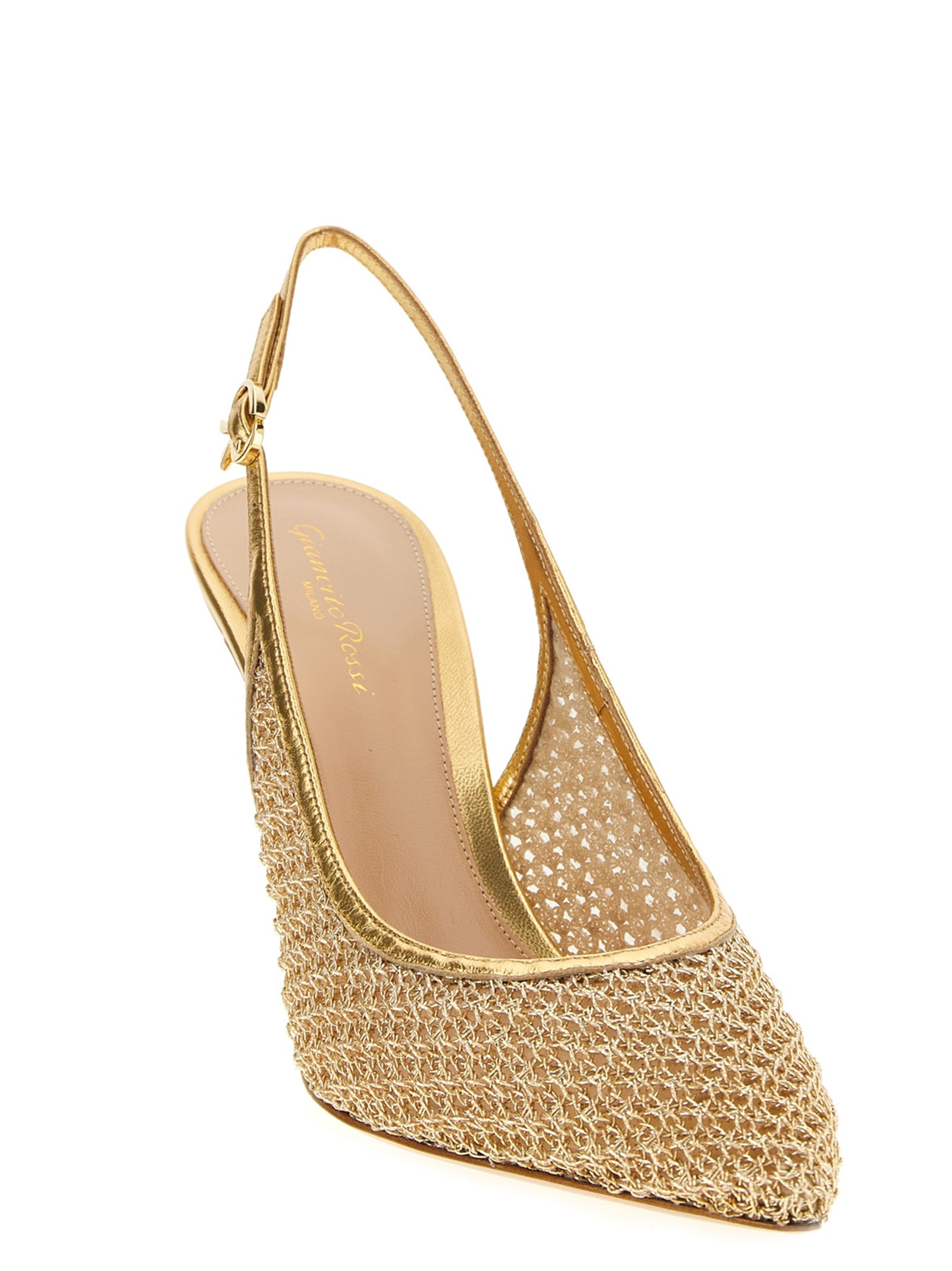Indulge in Gianvito Rossi's Gold Fabric High Heel Pumps, where exquisite craftsmanship meets modern elegance, elevating your style to luxurious heights.