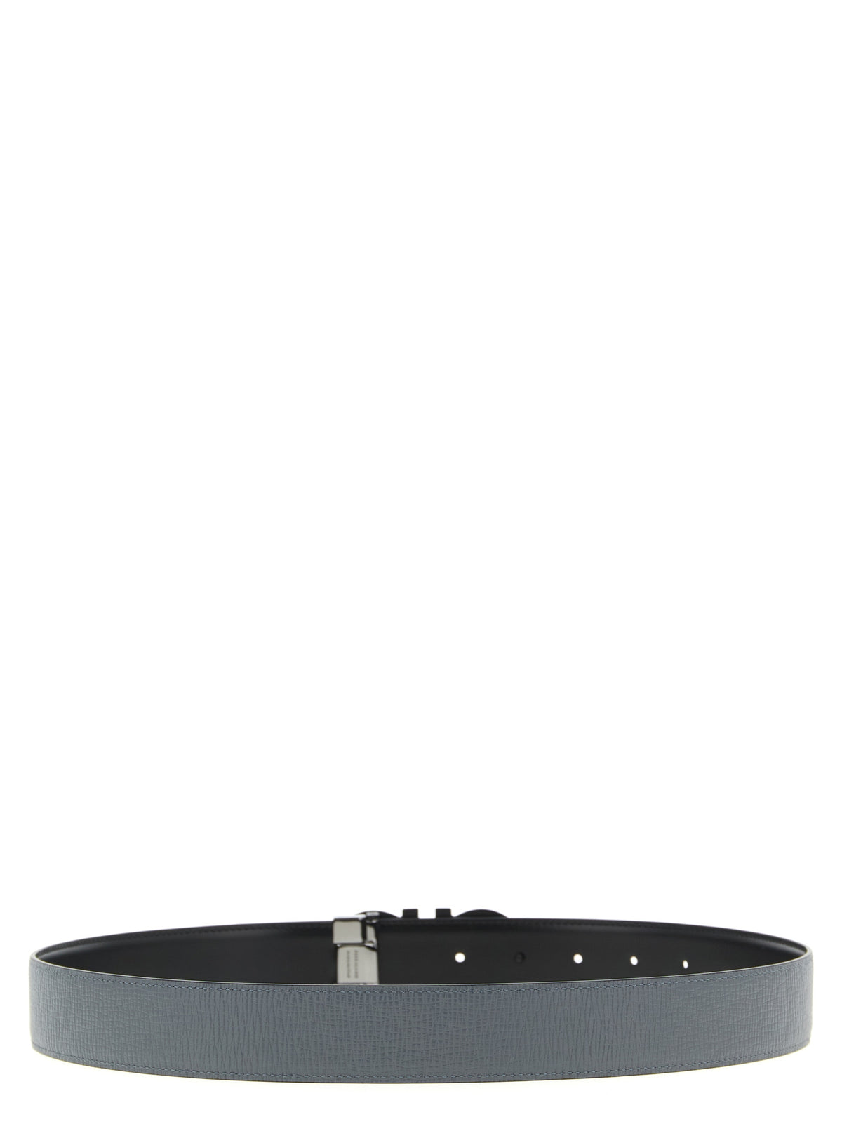 Ferragamo Gray Calfskin Regular Belt - Timeless Luxury Accessory