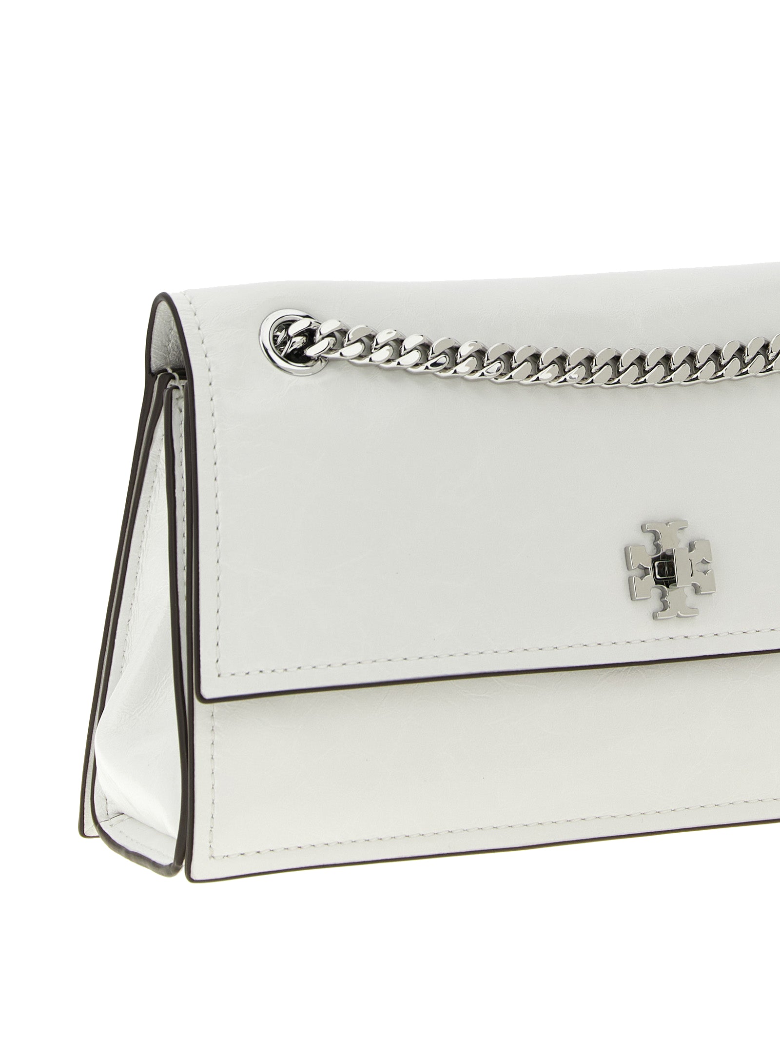 Elevate your style with the Tory Burch White Lamb Leather Shoulder Bag, a symbol of exquisite craftsmanship and timeless elegance, perfect for any occasion.