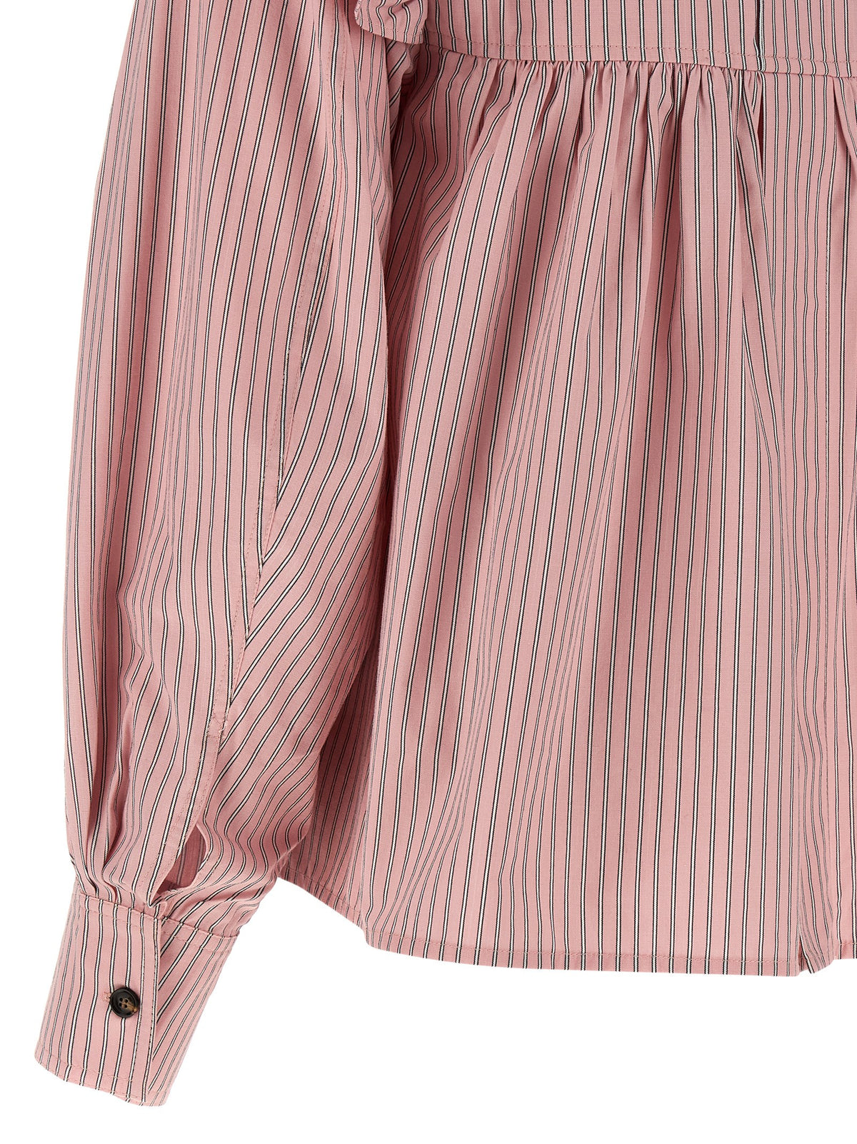 Ganni Multicolor Organic Cotton Blouse - Timeless Luxury Elegance