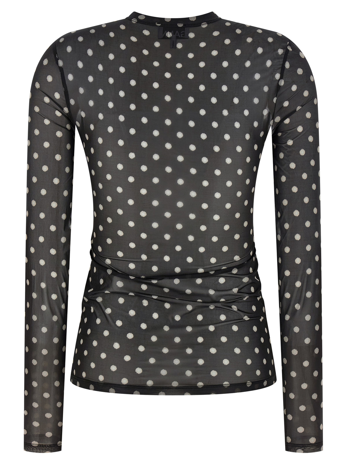 Ganni Sheer Polka Dot Stretch Sweatshirt - Luxe Elegance