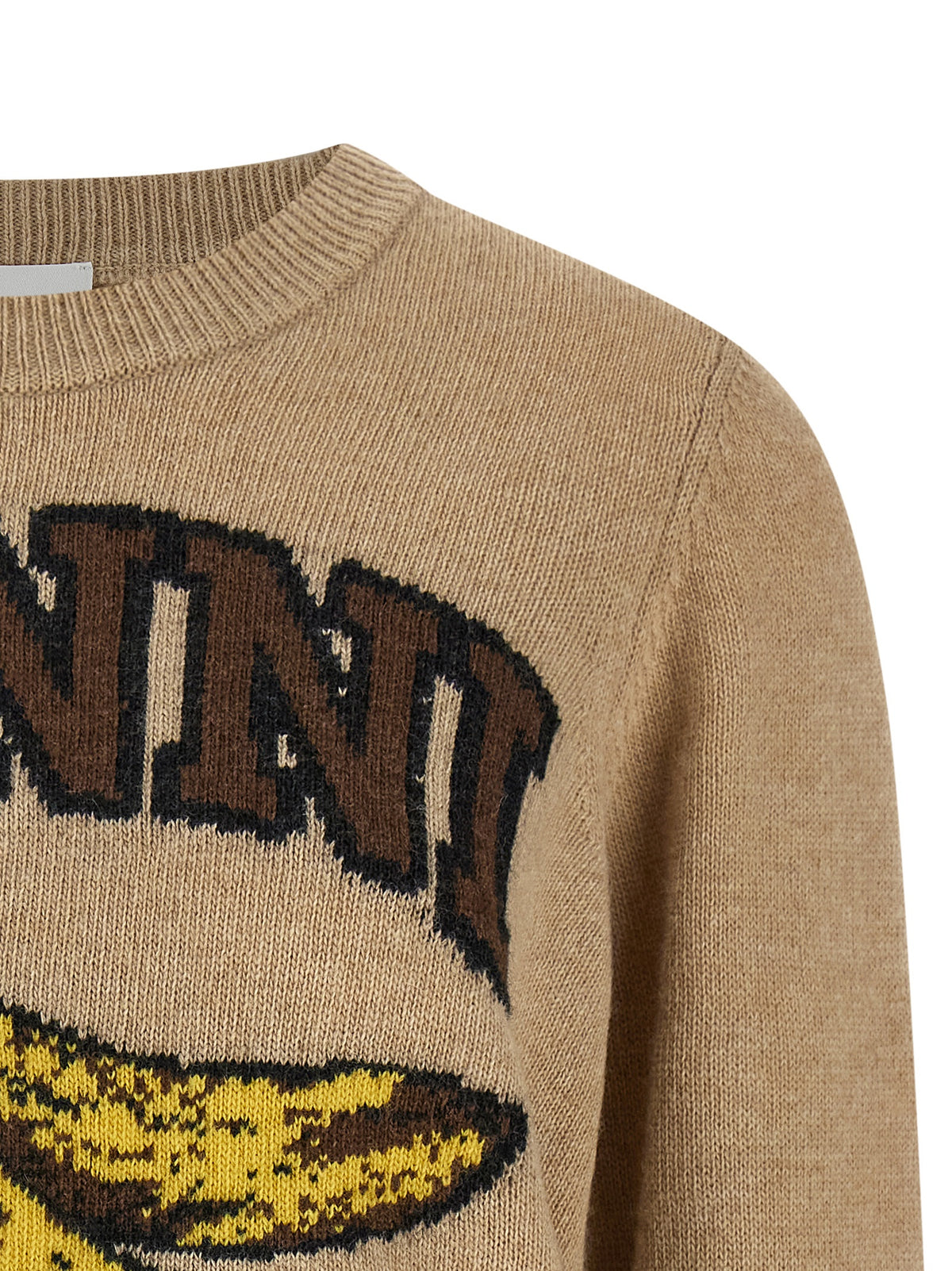 Ganni Beige Wool Cardigan - Luxurious Statement Layering Piece