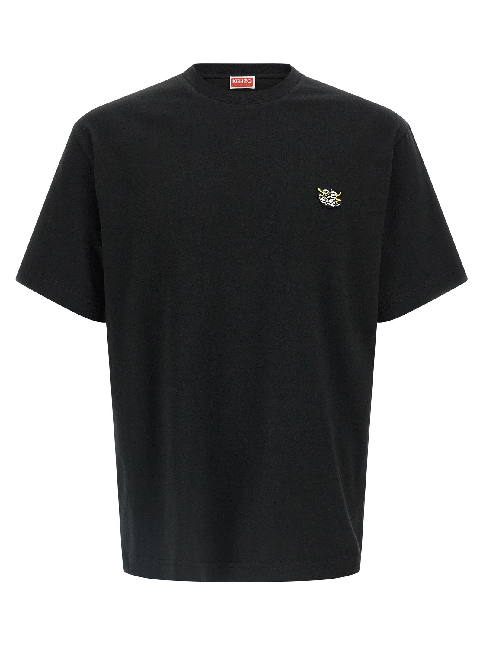 Kenzo Black Cotton T-Shirt - Artisanal Luxury Wear for the Discerning