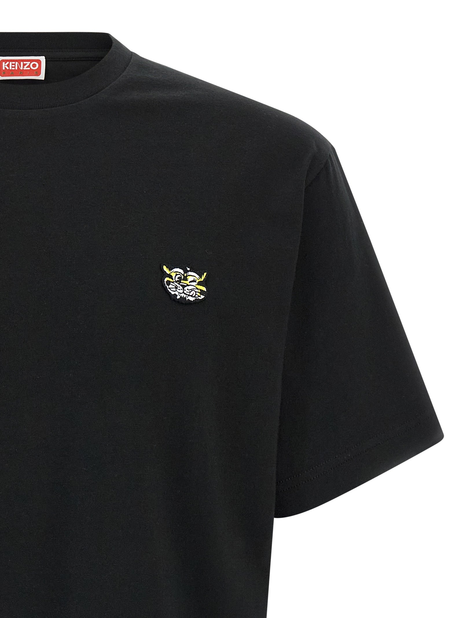 Kenzo Black Cotton T-Shirt - Artisanal Luxury Wear for the Discerning