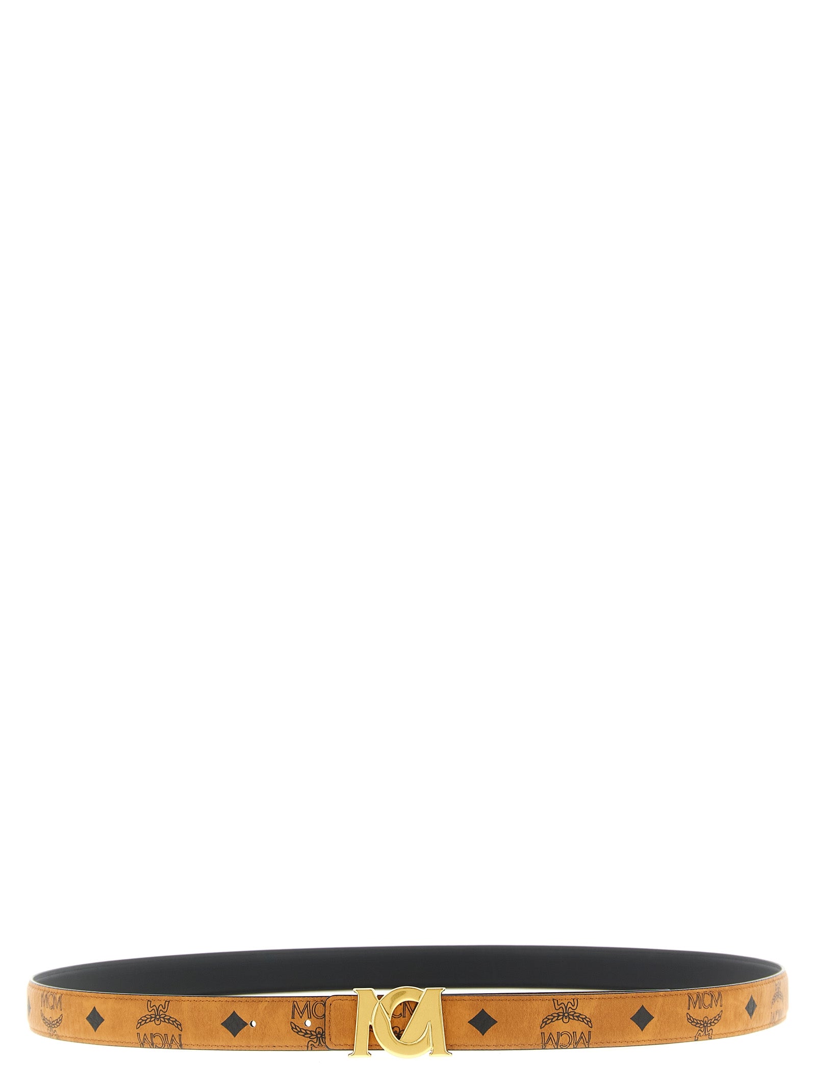 MCM Brown Polyethylene Regular Belt - Artisanal Luxury Accessory