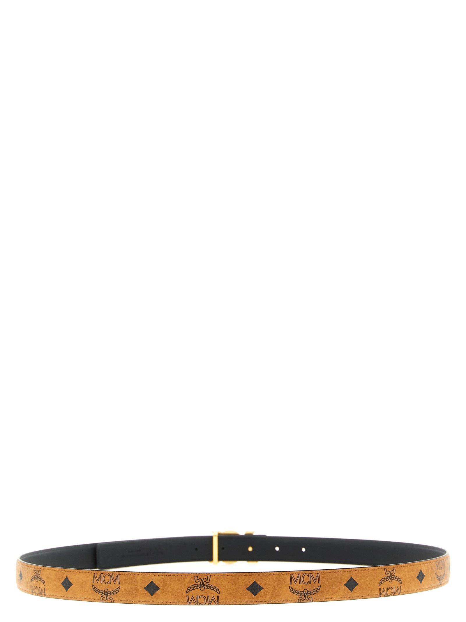 MCM Brown Polyethylene Regular Belt - Artisanal Luxury Accessory