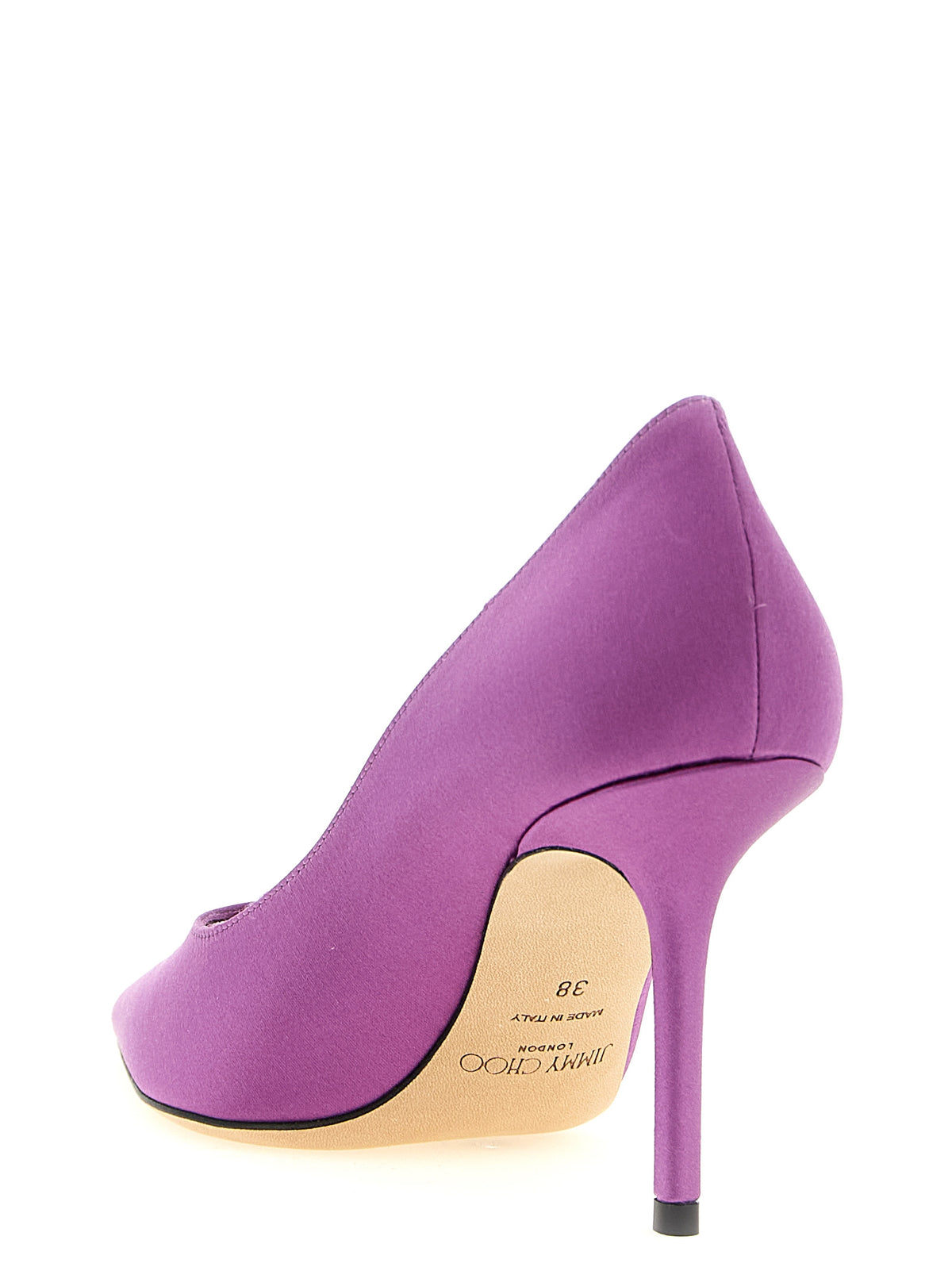 Elevate your elegance with Jimmy Choo Purple Tencel High Heel Pumps, where luxurious craftsmanship meets timeless sophistication for unforgettable moments.