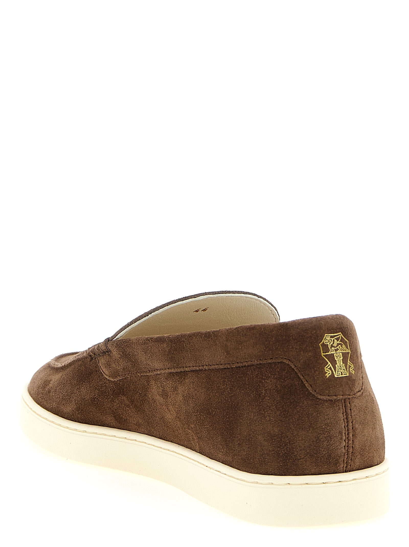 Discover the Brunello Cucinelli Brown Calfskin Slip-On Loafers, a masterpiece of Italian craftsmanship, blending luxurious comfort with timeless elegance for the discerning individual.