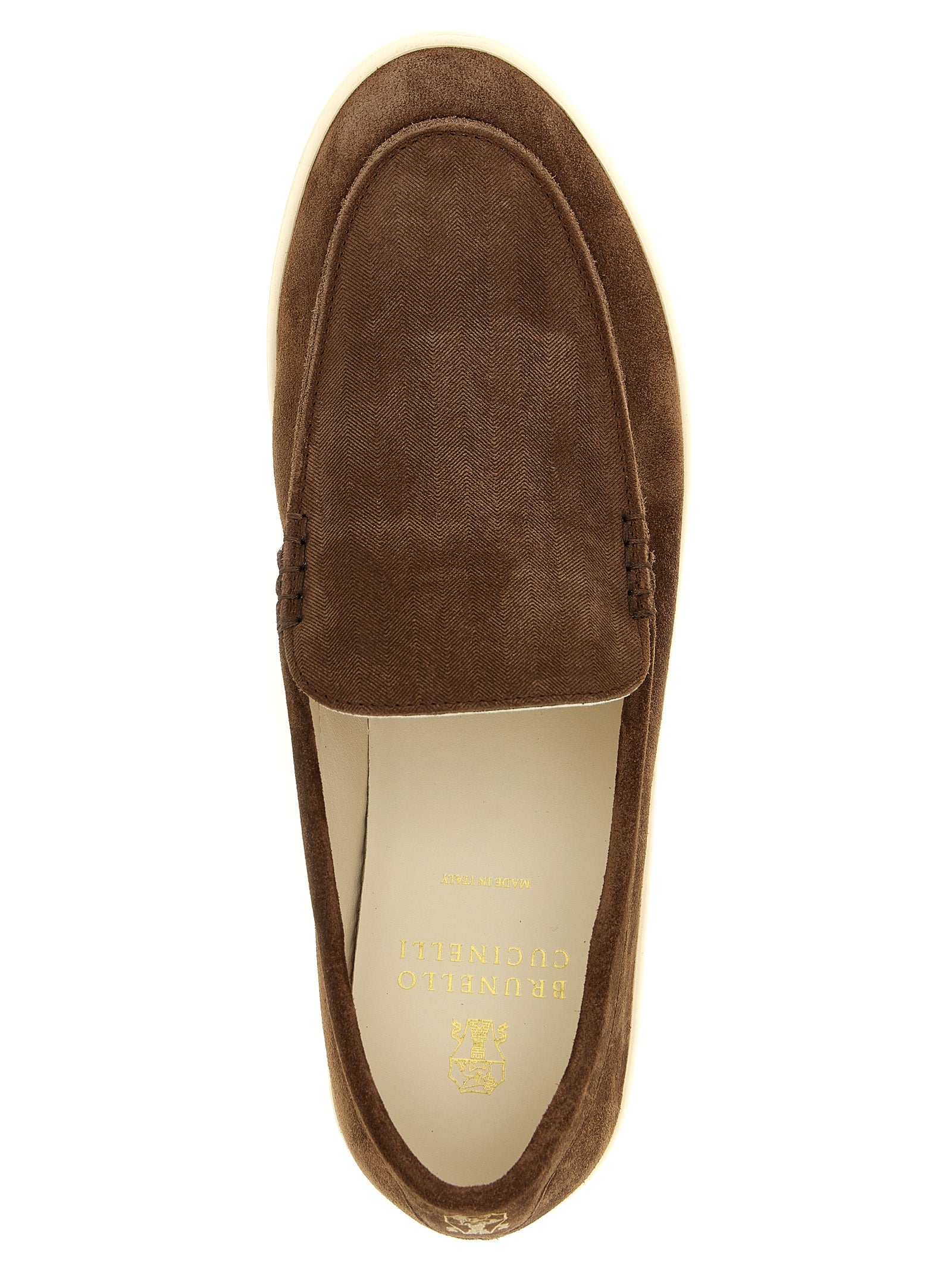 Indulge in the exquisite Brunello Cucinelli Brown Calfskin Slip-On Loafers, where Italian craftsmanship meets timeless elegance, perfect for the discerning connoisseur.