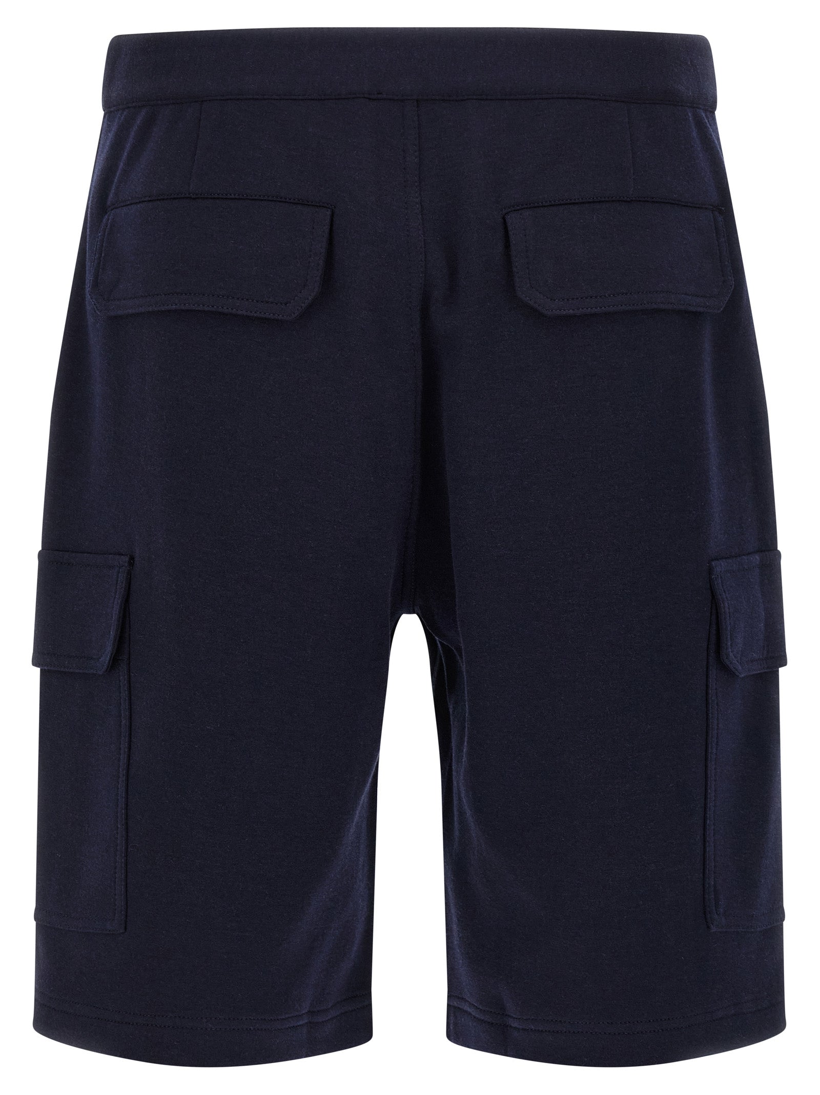 Brunello Cucinelli Blue Cotton Bermuda Shorts | Artisanal Luxury