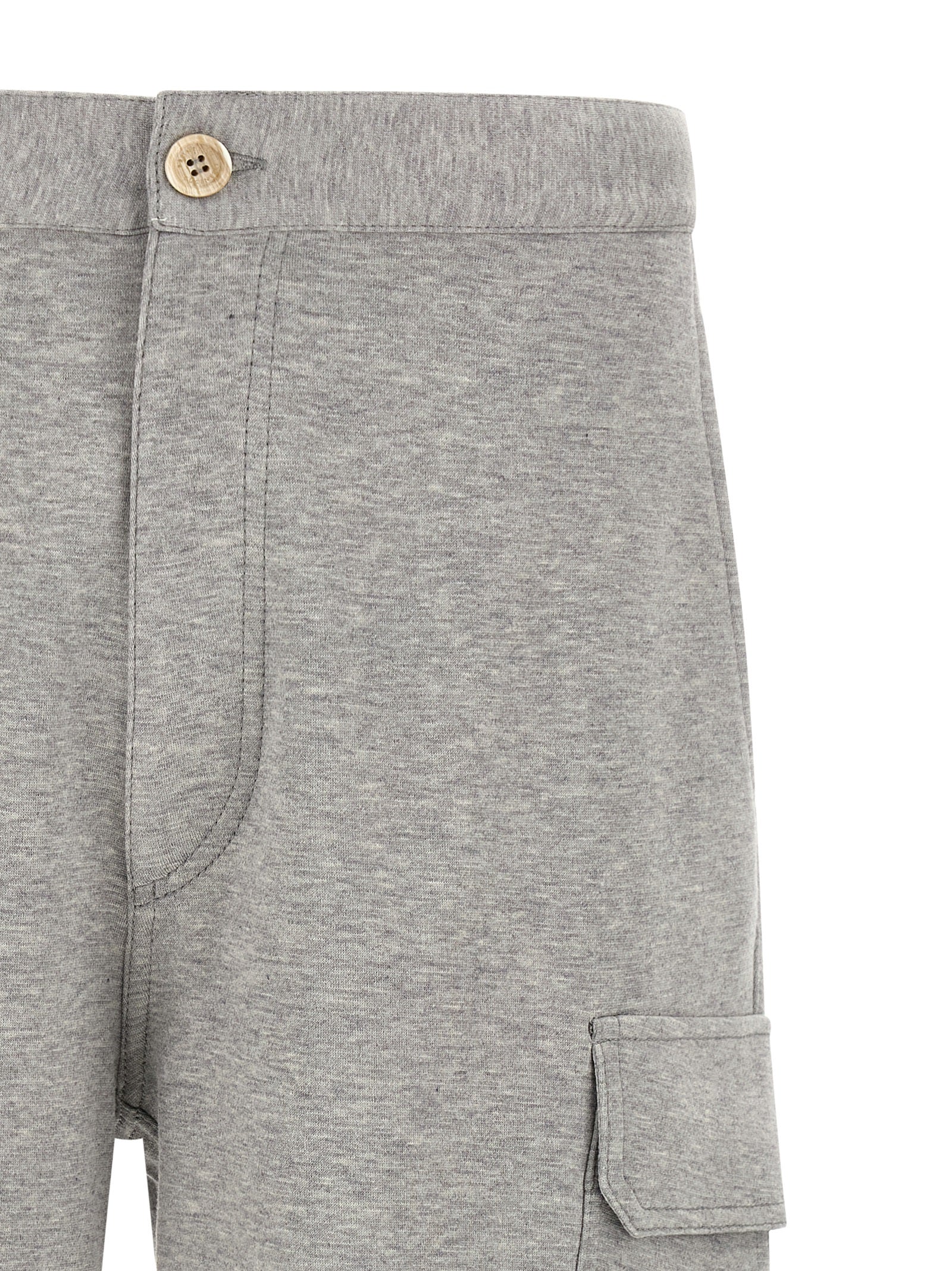 Elevate your wardrobe with Brunello Cucinelli Gray Cotton Bermuda Shorts, crafted in Italy from a luxurious blend of cotton and silk, embodying timeless sophistication and modern elegance.