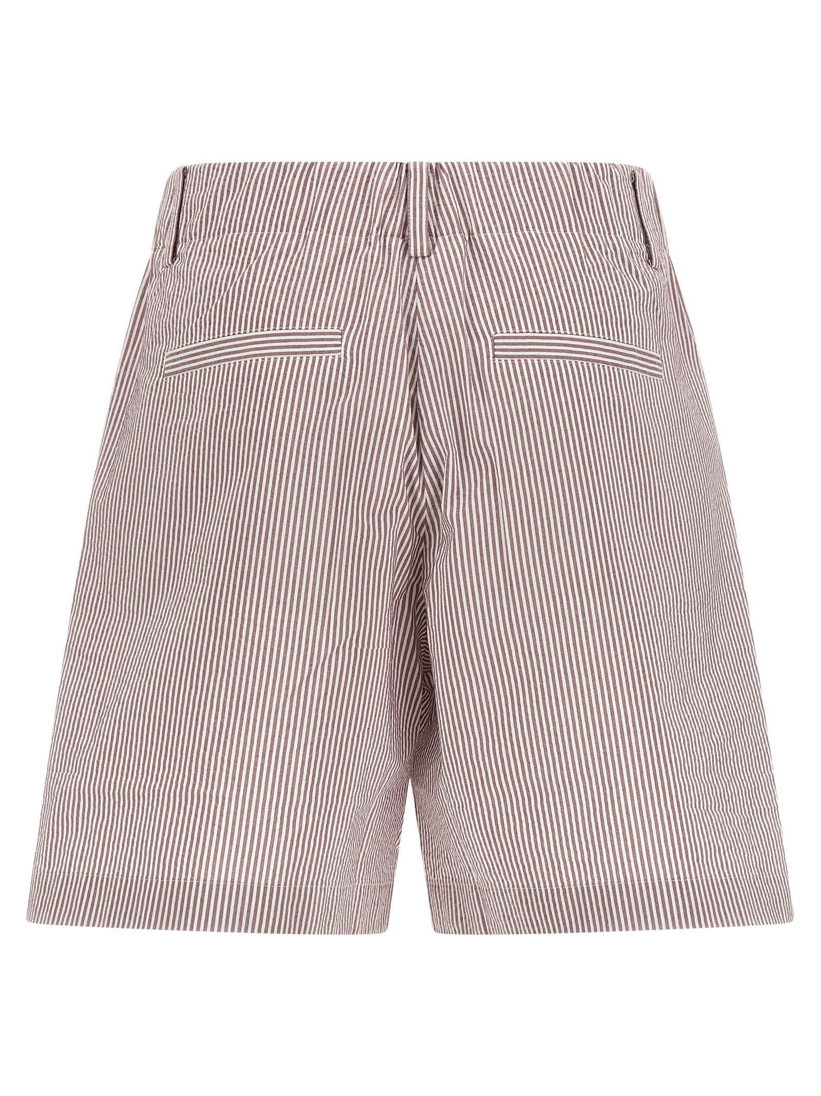 Brunello Cucinelli Multicolor Cotton Bermuda Shorts, Artisanal Elegance