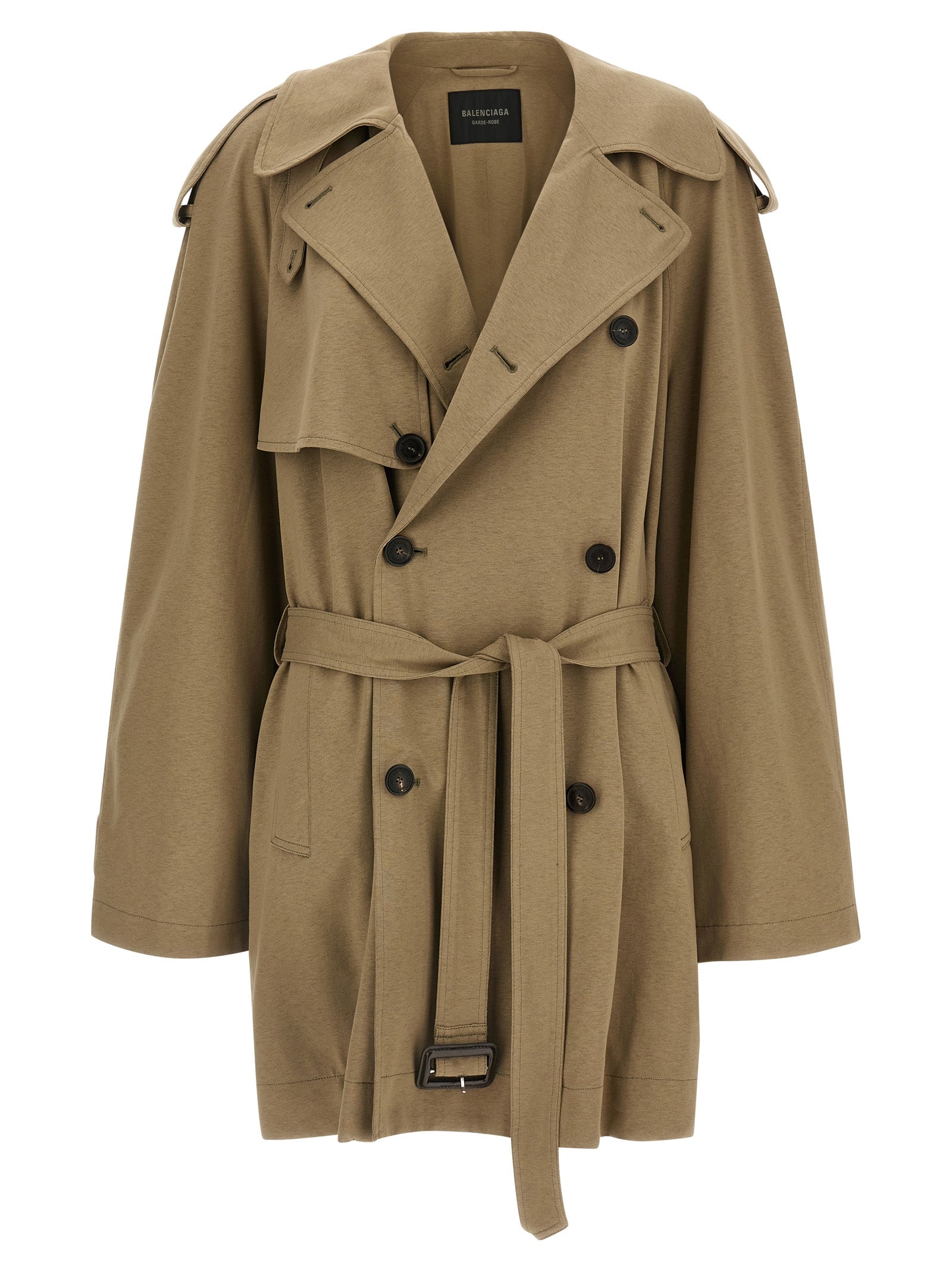 Balenciaga Beige Cotton Coat | Artisanal Luxury Fashion Statement