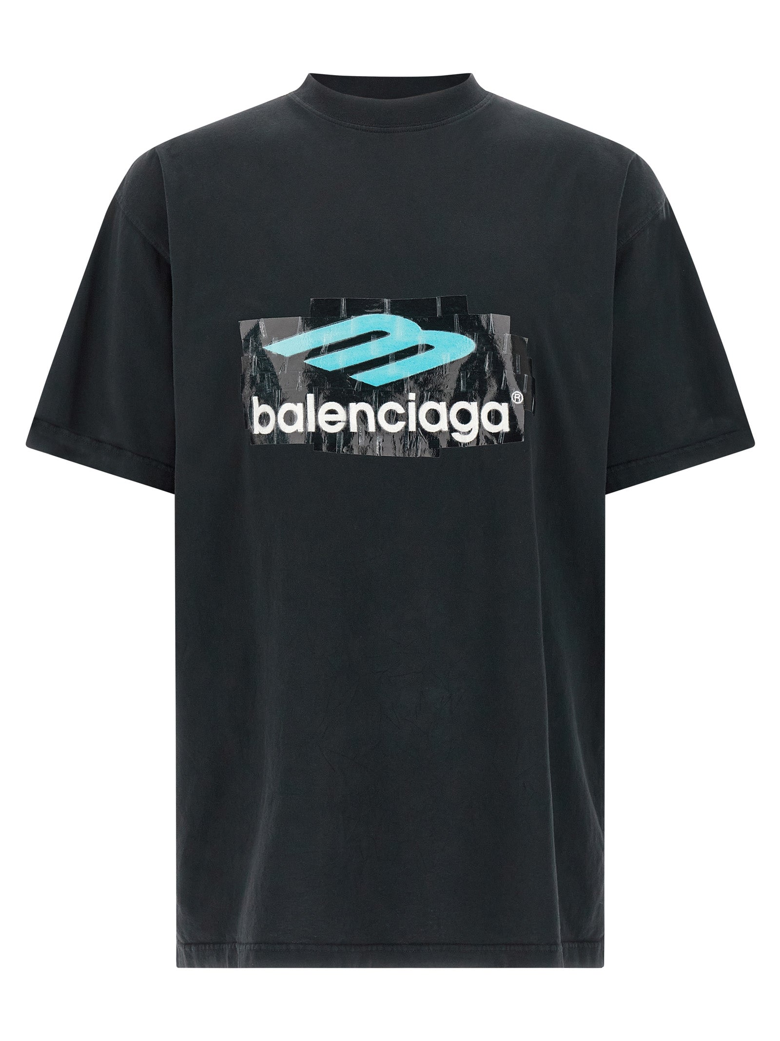 Balenciaga Black Cotton T-Shirt | Designer Luxury Couture