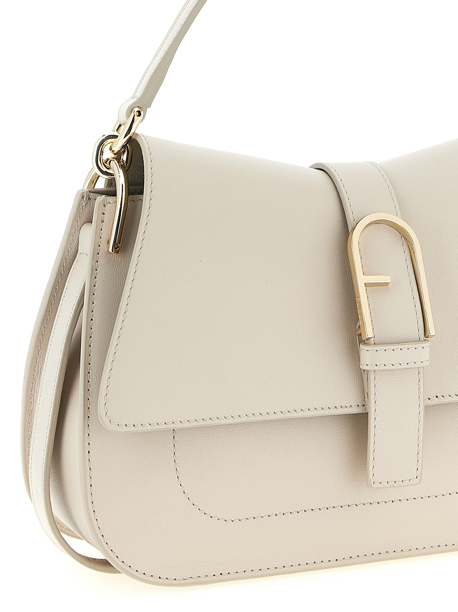 Elevate your elegance with the Furla Beige Calfskin Shoulder Bag, a timeless blend of artisanal craftsmanship and luxurious design, perfect for any occasion.