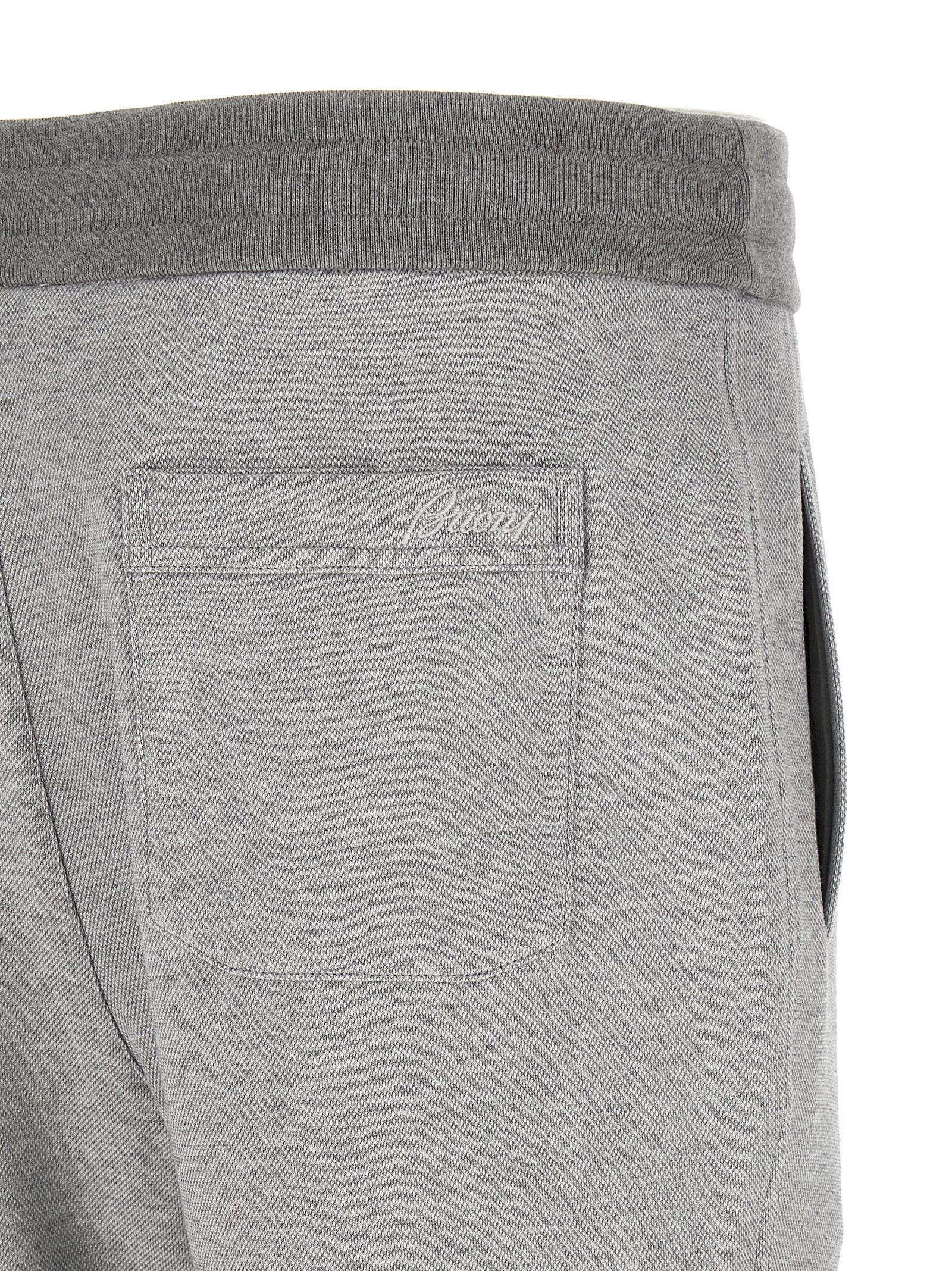 Brioni Gray Cotton Joggers - Artisanal Luxury Fashion