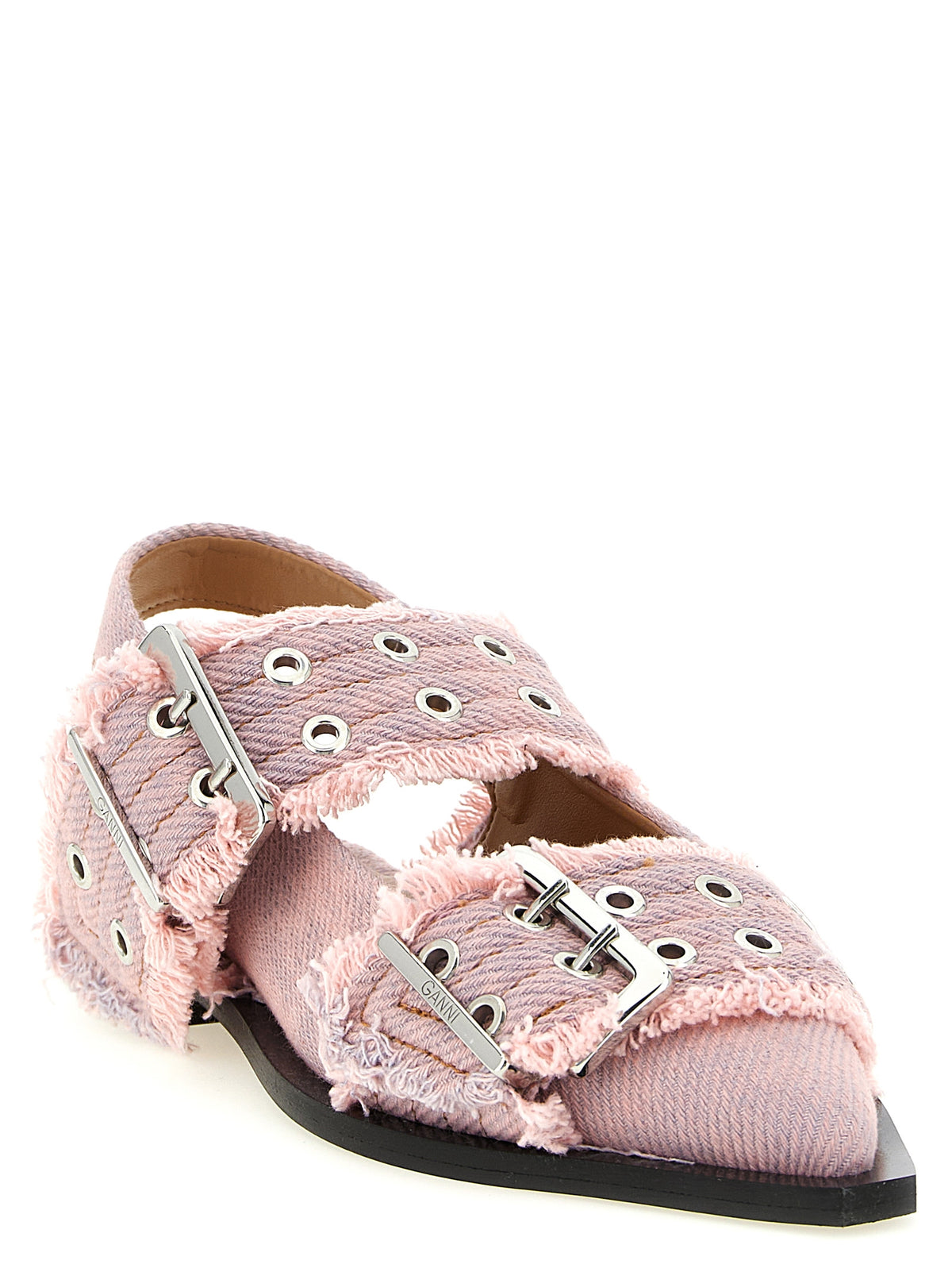 Ganni Multicolor Organic Cotton Ballet Flats - Luxurious Elegance