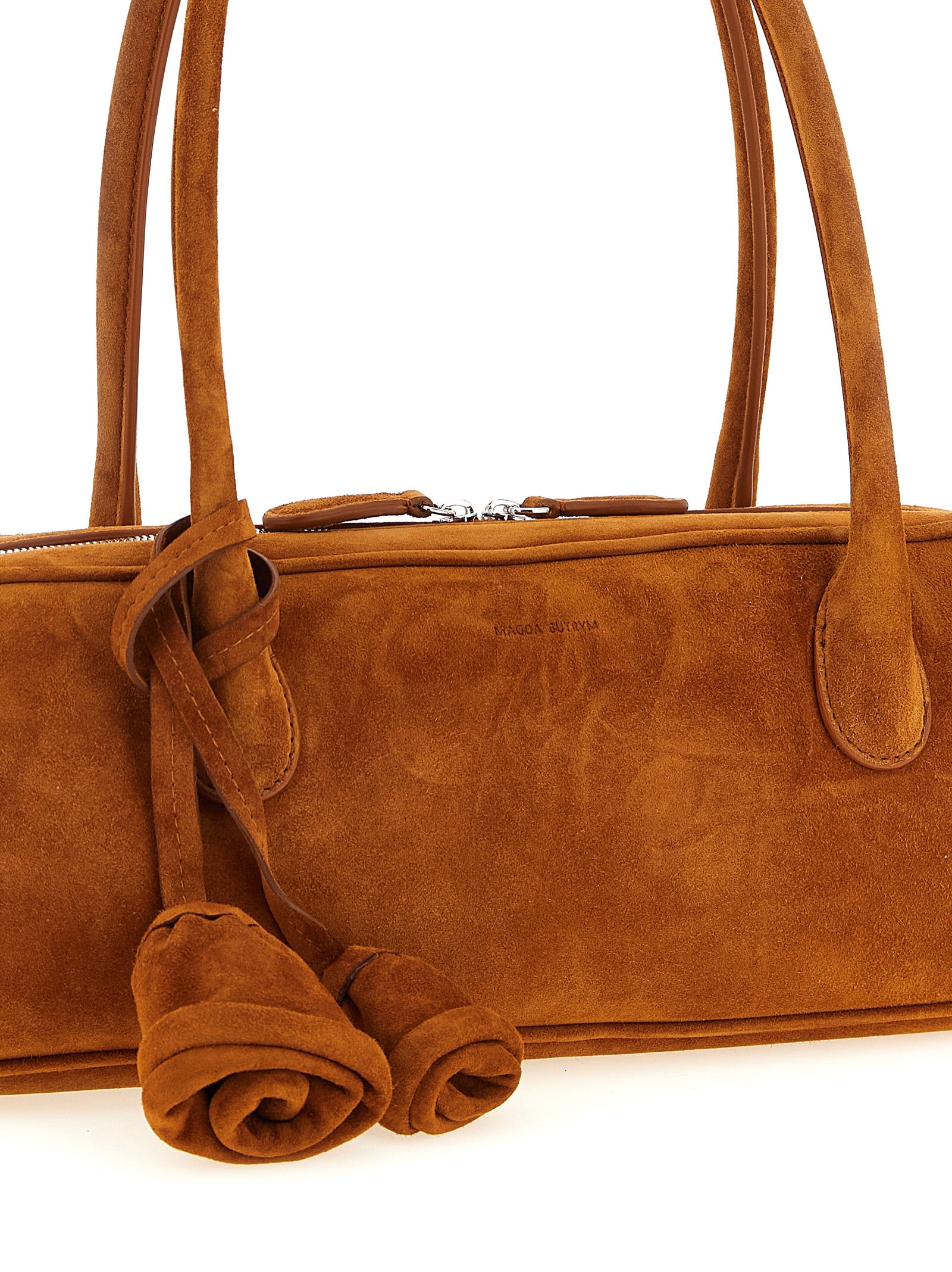 Elevate your style with the Magda Butrym Brown Calfskin Shoulder Bag, a masterpiece of Italian craftsmanship that embodies luxury and sophistication for the discerning individual.