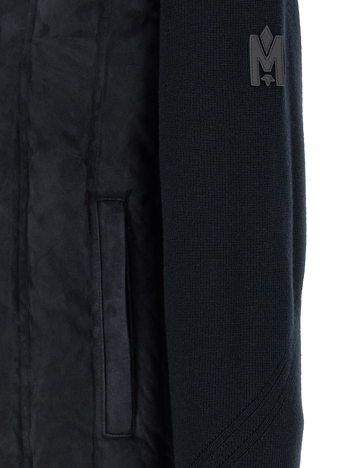 Mackage Blue Virgin Wool Full-Length Jacket - Luxe Couture Elegance