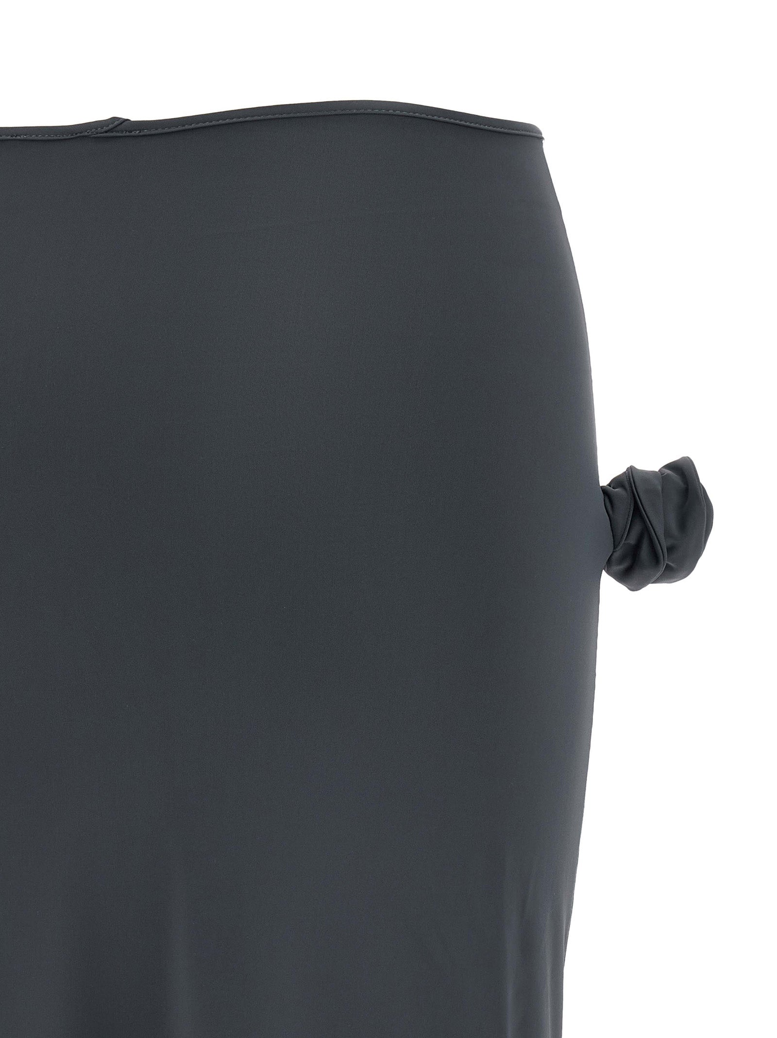 Coperni Gray Polyamide Midi Skirt - Exquisite Haute Couture Elegance