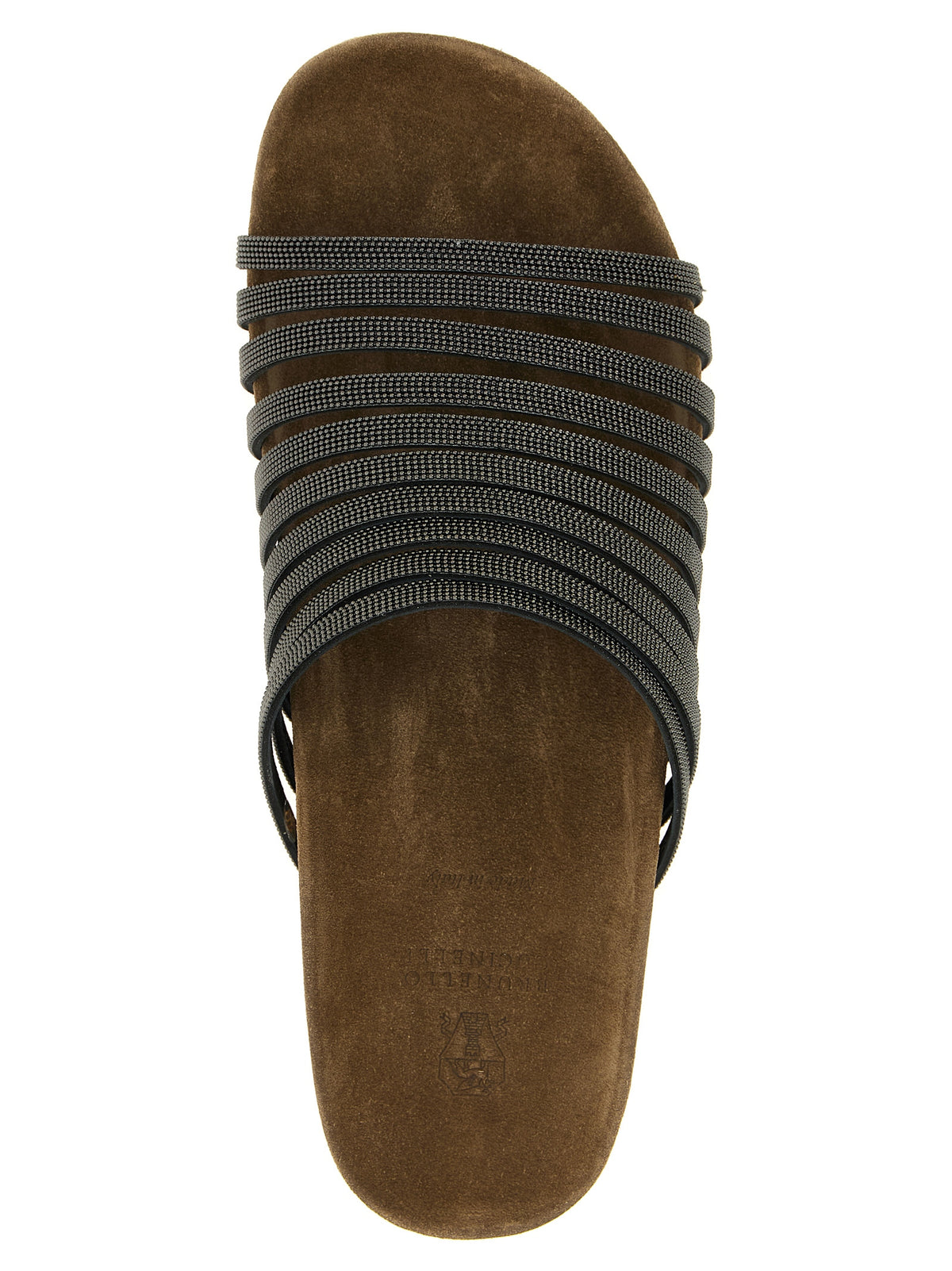 Brunello Cucinelli Black Lamb Leather Slides - Artisanal Luxury