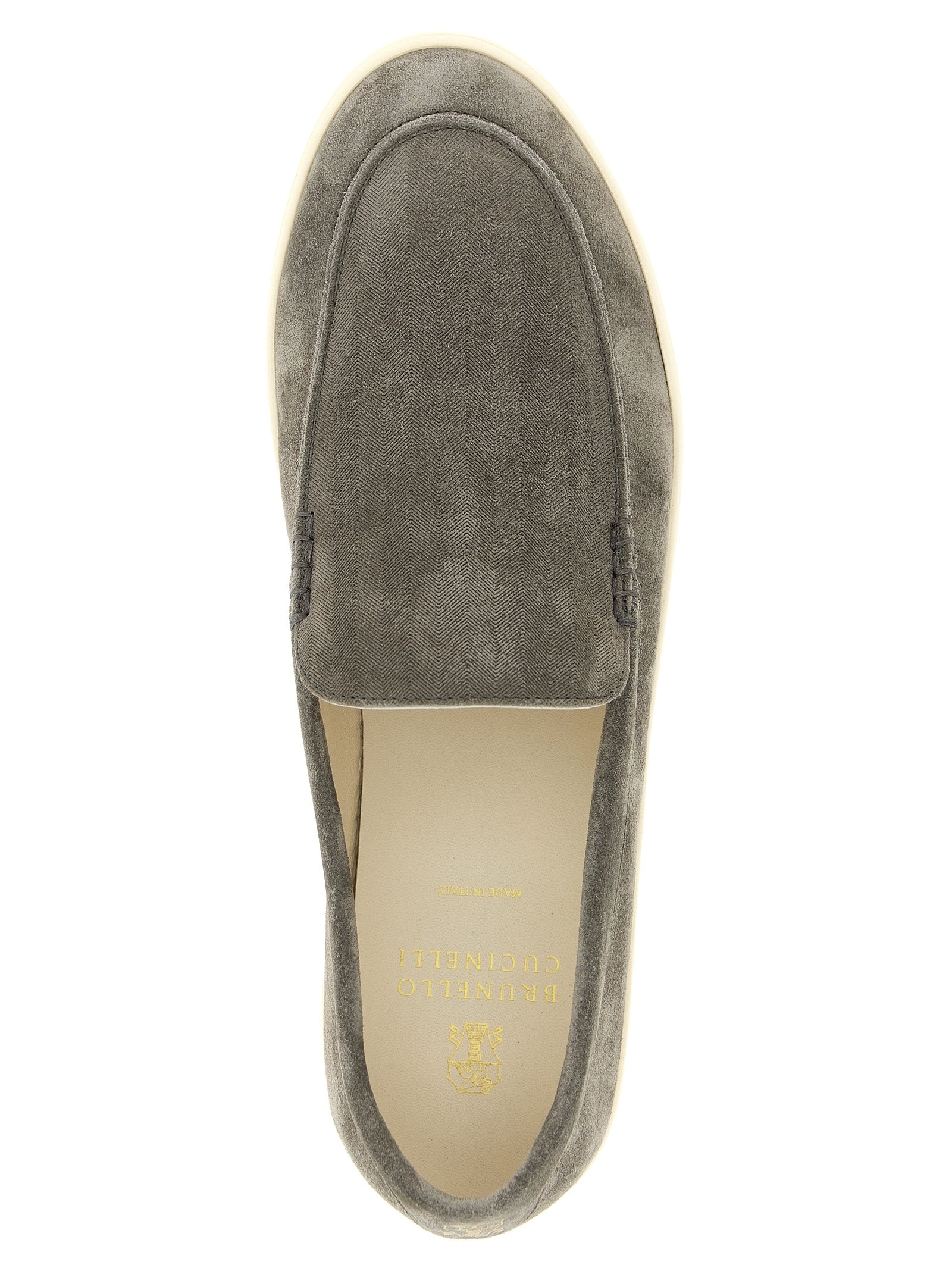 Brunello Cucinelli Gray Calfskin Low Top Sneakers