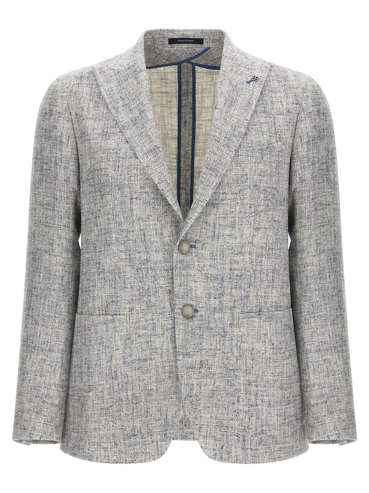 Tagliatore Blue Viscose Blazer - Elevate Your Couture Elegance