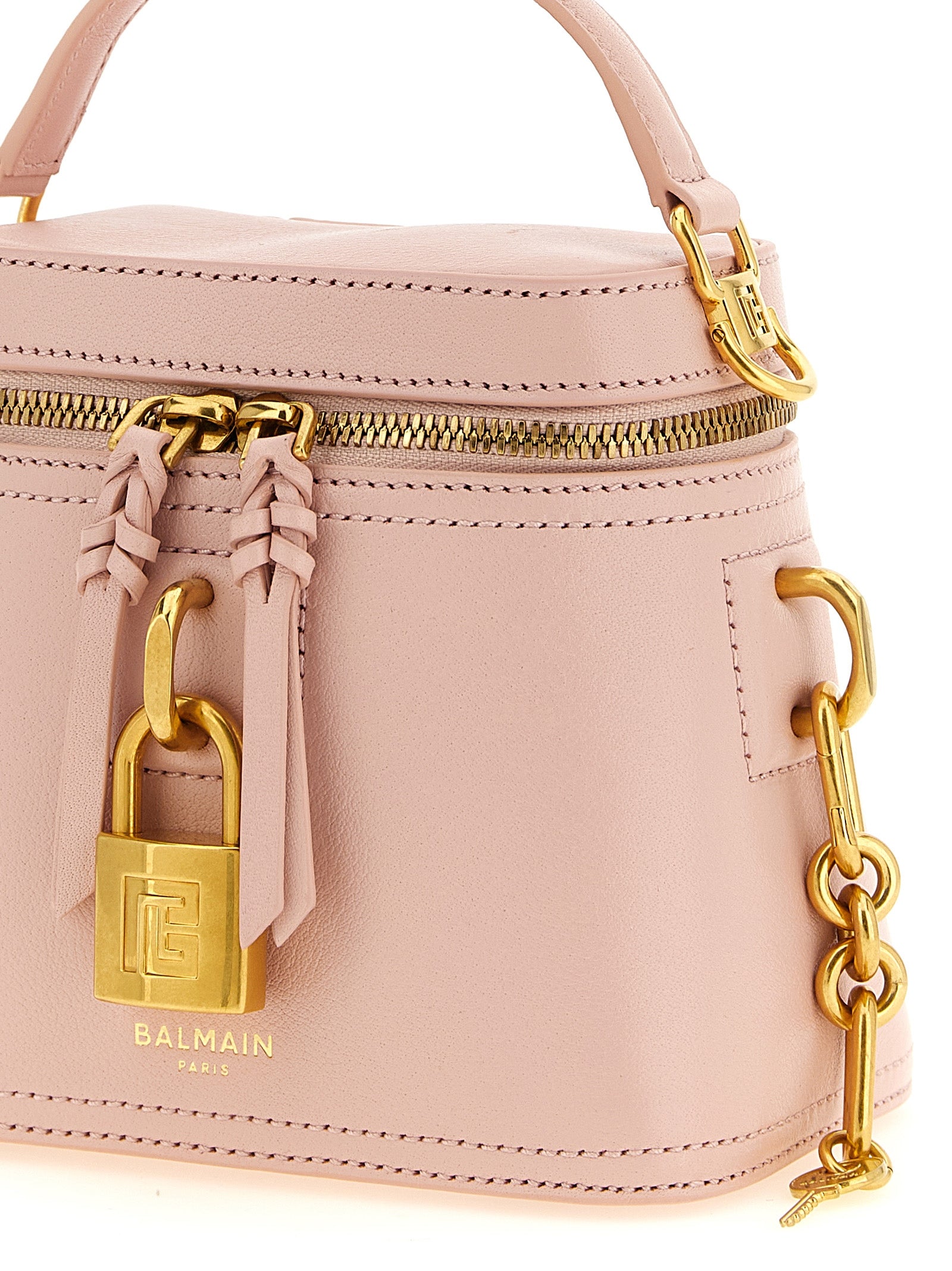 Elevate your style with the Balmain Multicolor Calfskin Handbag, a luxurious embodiment of craftsmanship and sophistication, perfect for the discerning connoisseur.